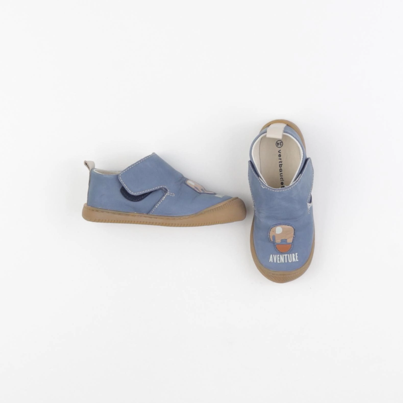 Vertbaudet - chaussons bleu - pointure 24