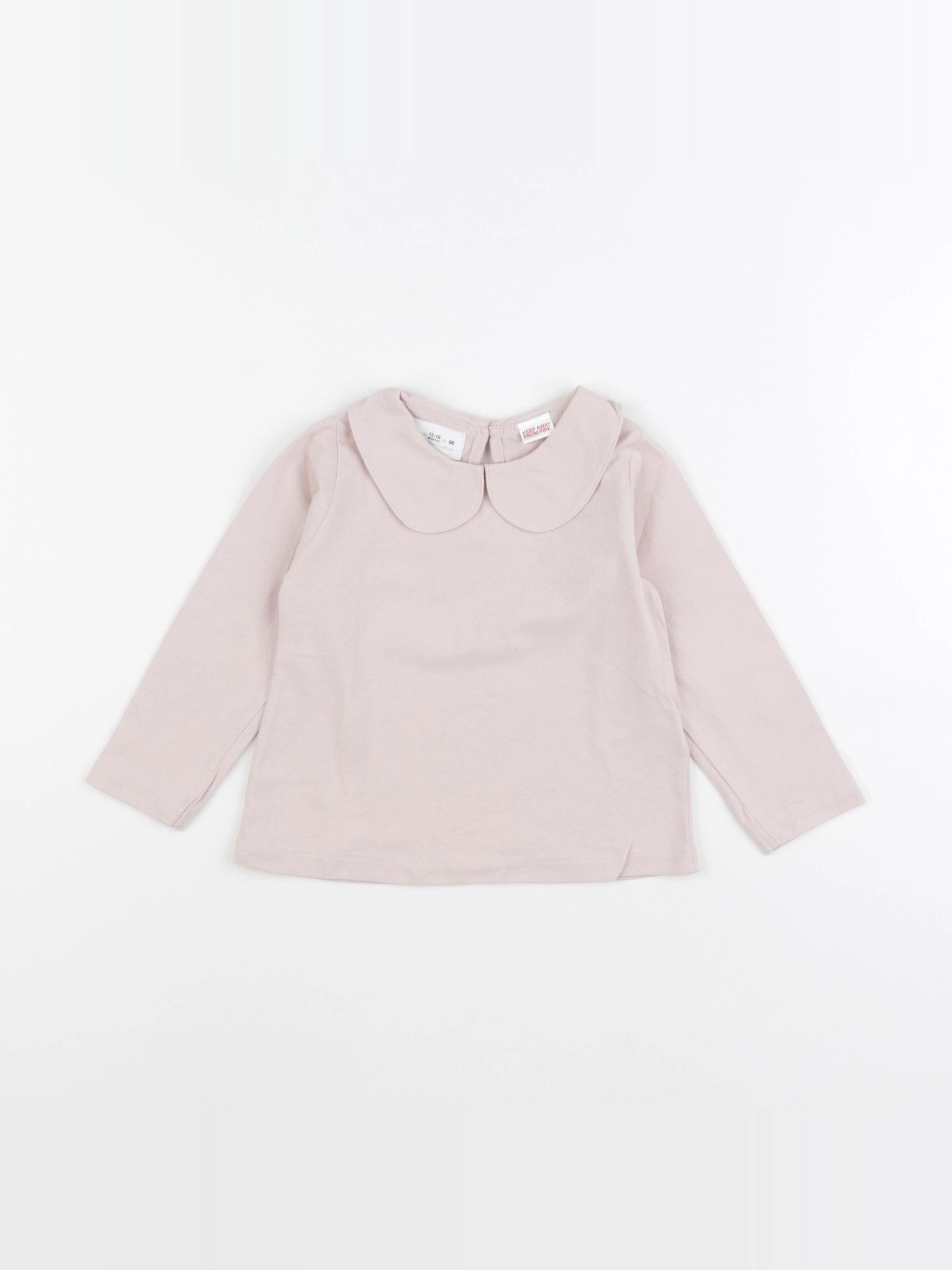 Zara - tee-shirt rose - 12/18 mois