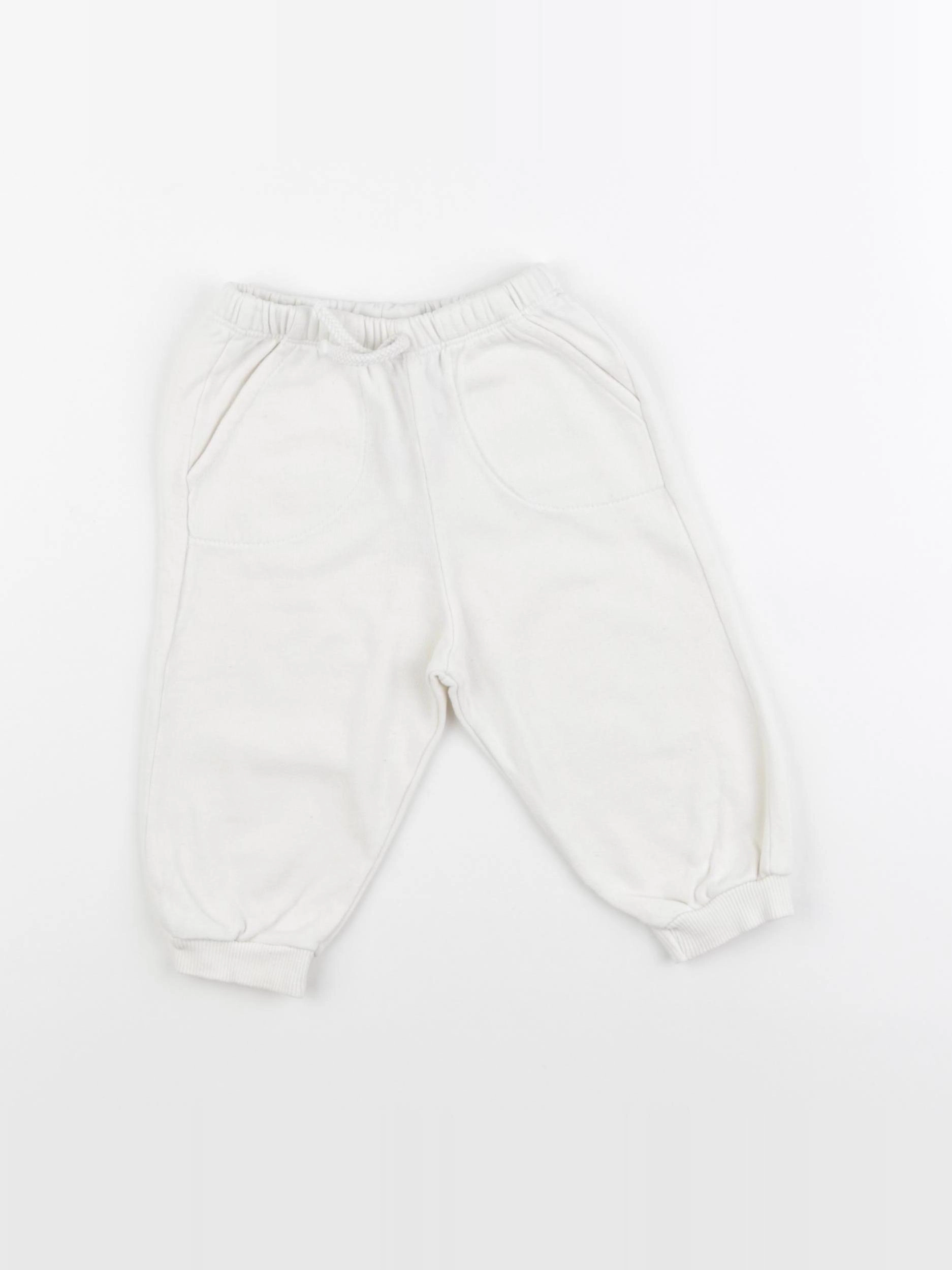 Zara - jogging blanc - 6/9 mois