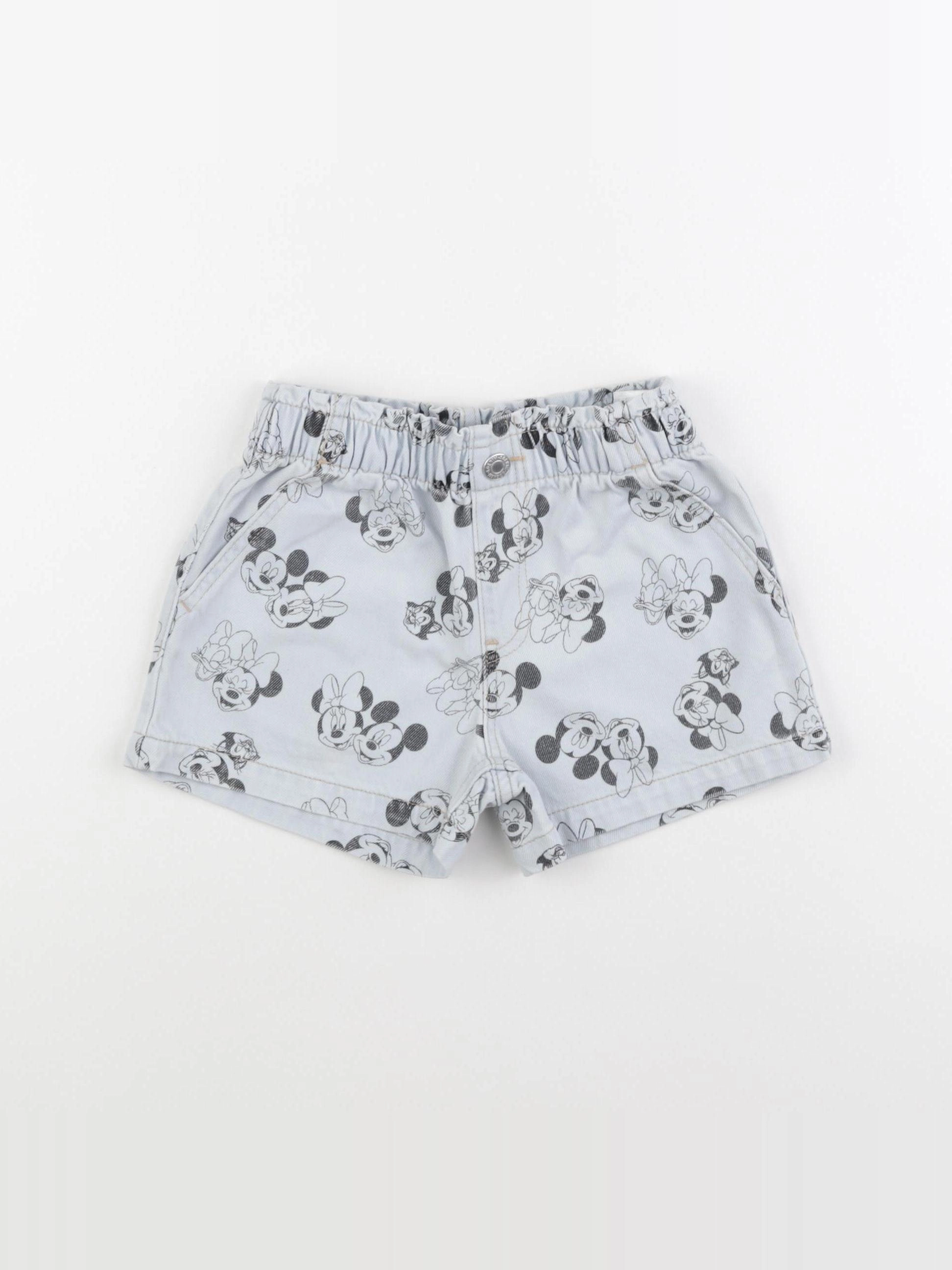 H&M - short bleu - 3/4 ans