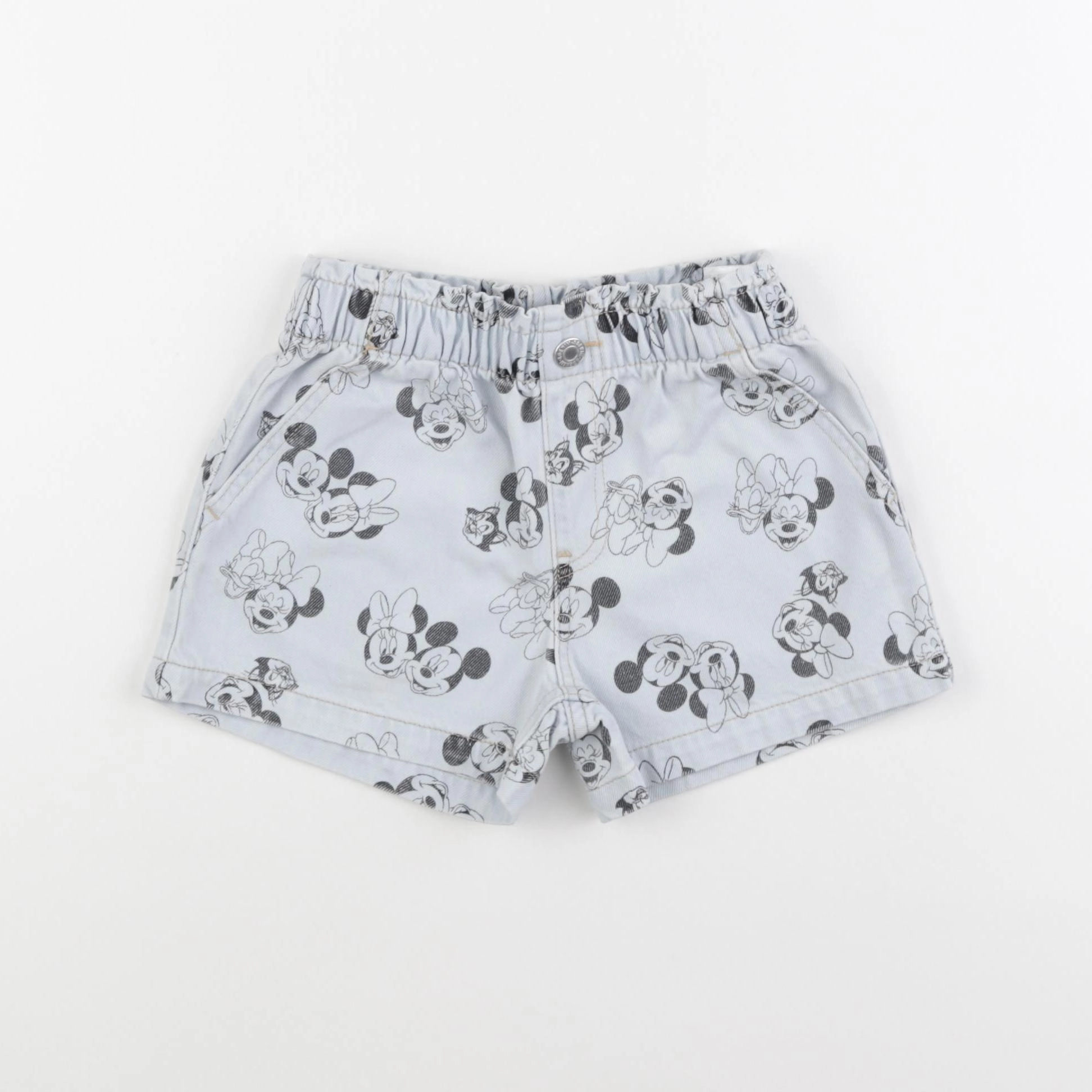 H&M - short bleu - 3/4 ans