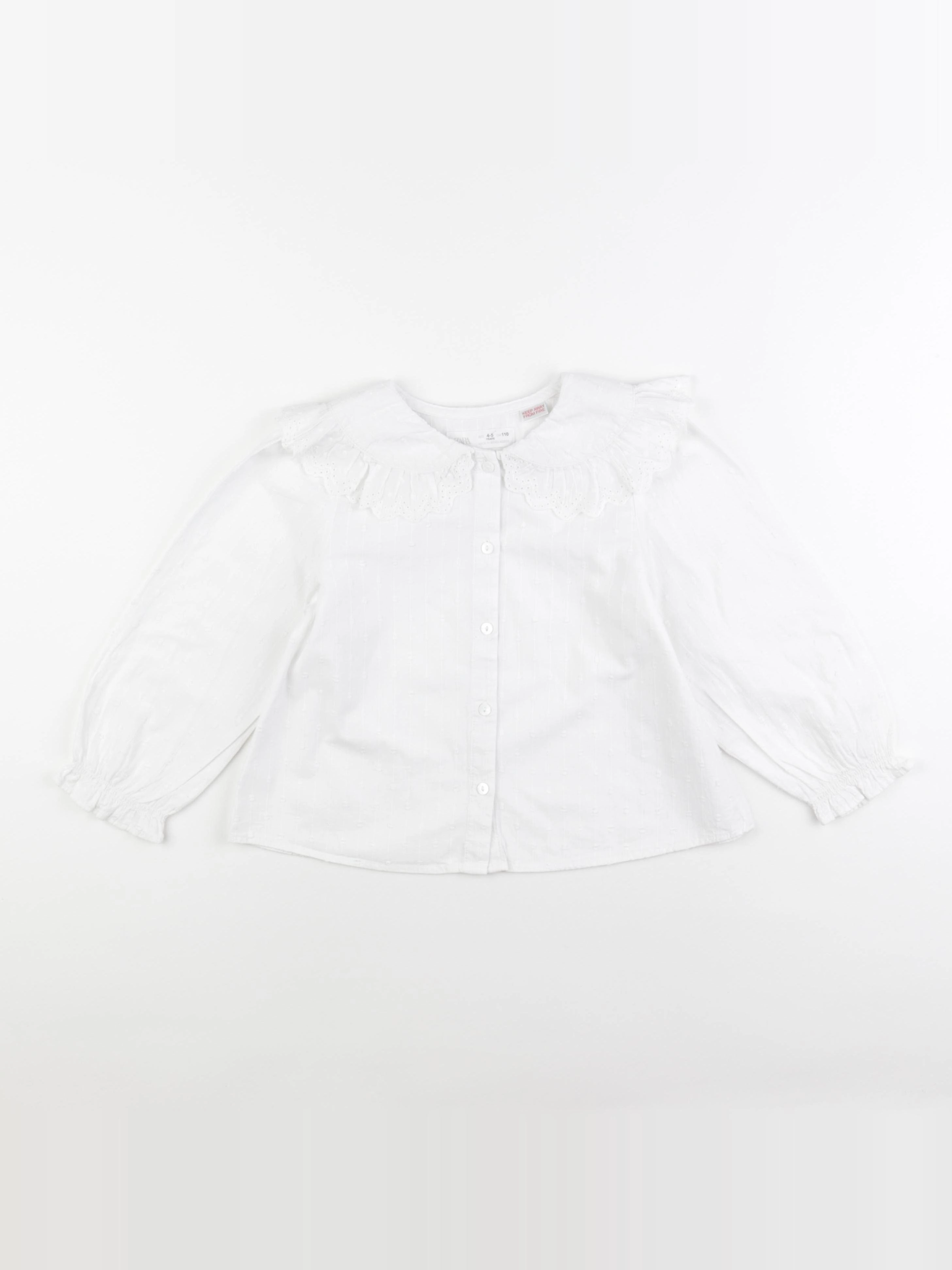 Zara - blouse blanc - 4/5 ans