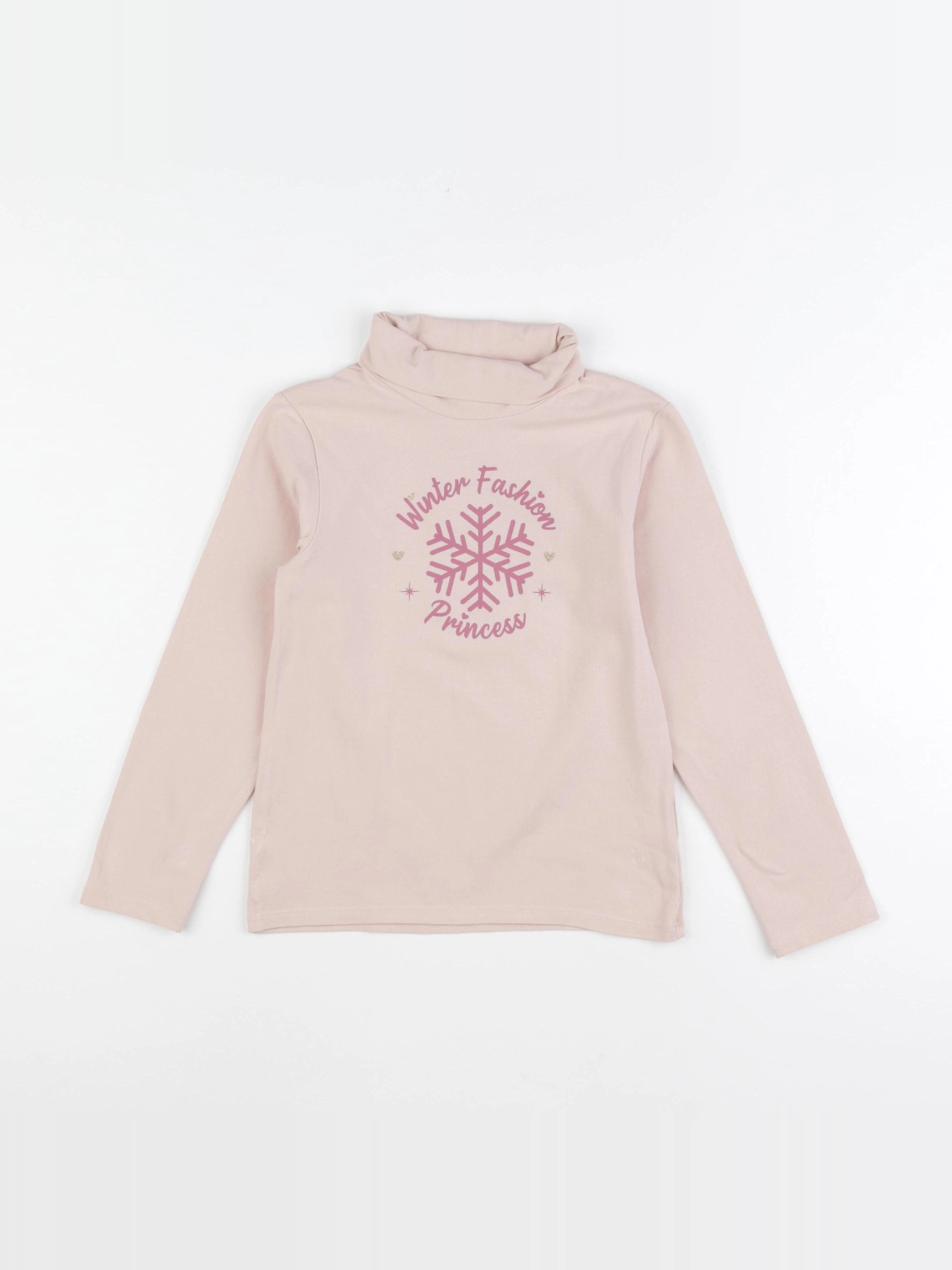 Vertbaudet - sous-pull rose - 8 ans