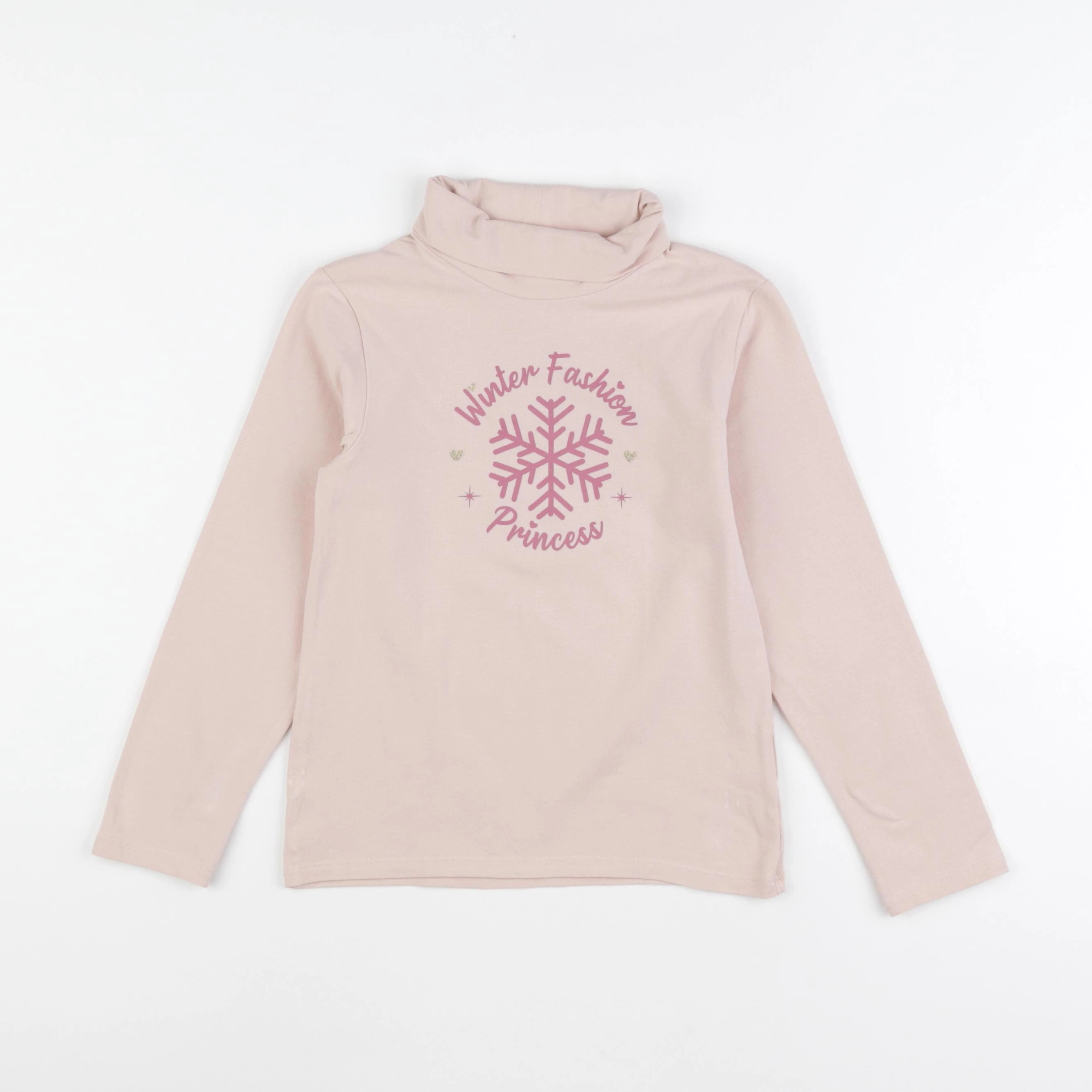 Vertbaudet - sous-pull rose - 8 ans