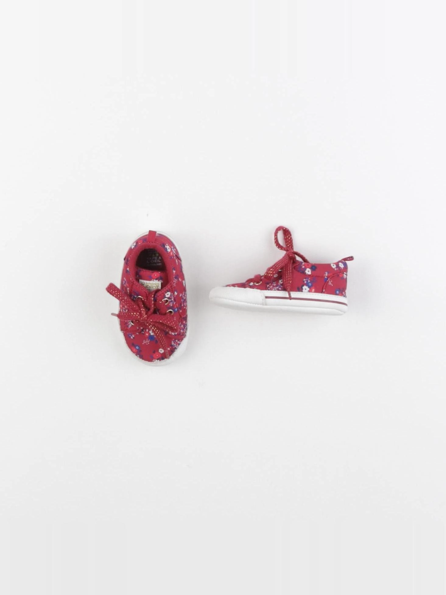 Tape à l'oeil - chaussons rouge - pointure 17/18