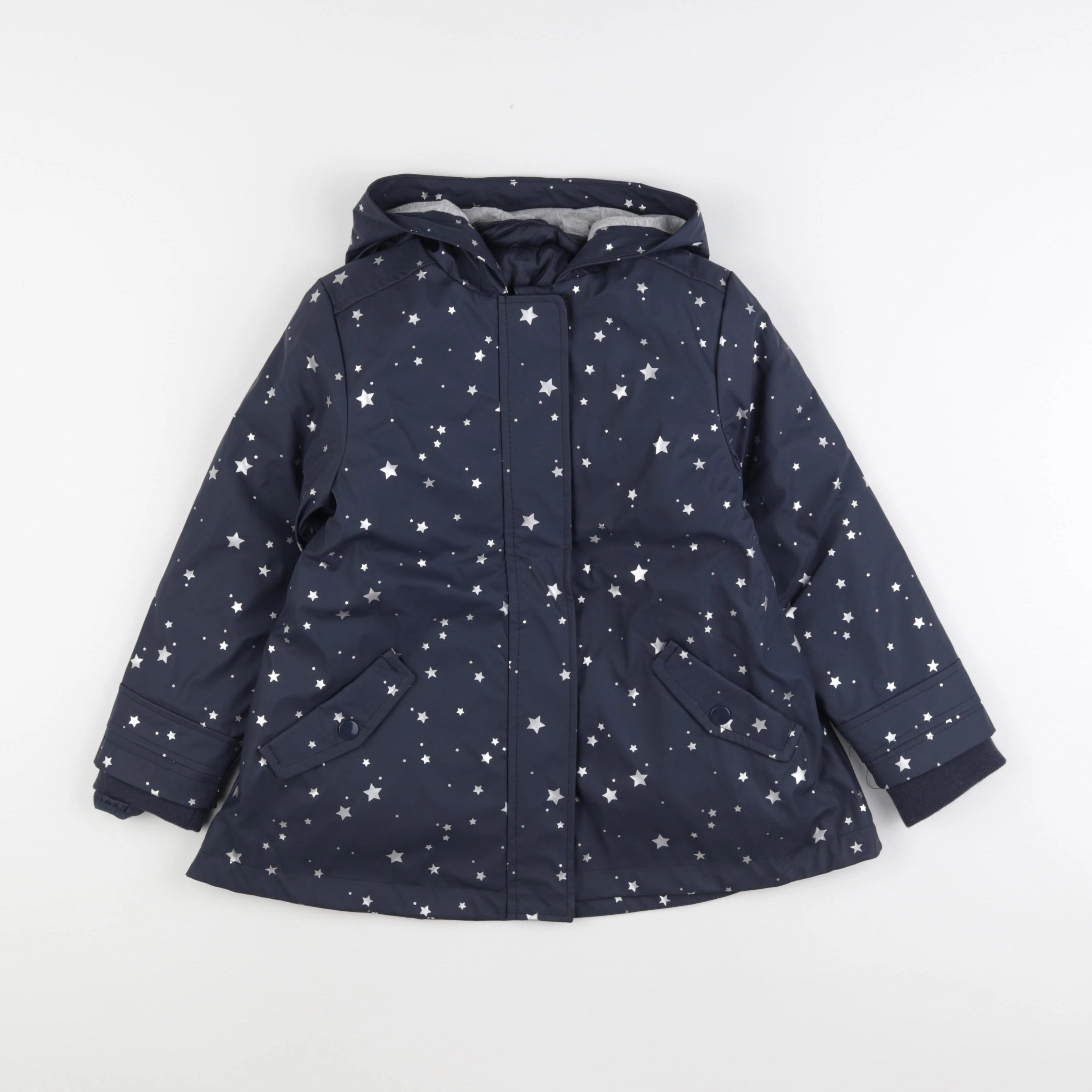 Vertbaudet - imperméable doublure amovible bleu - 7 ans