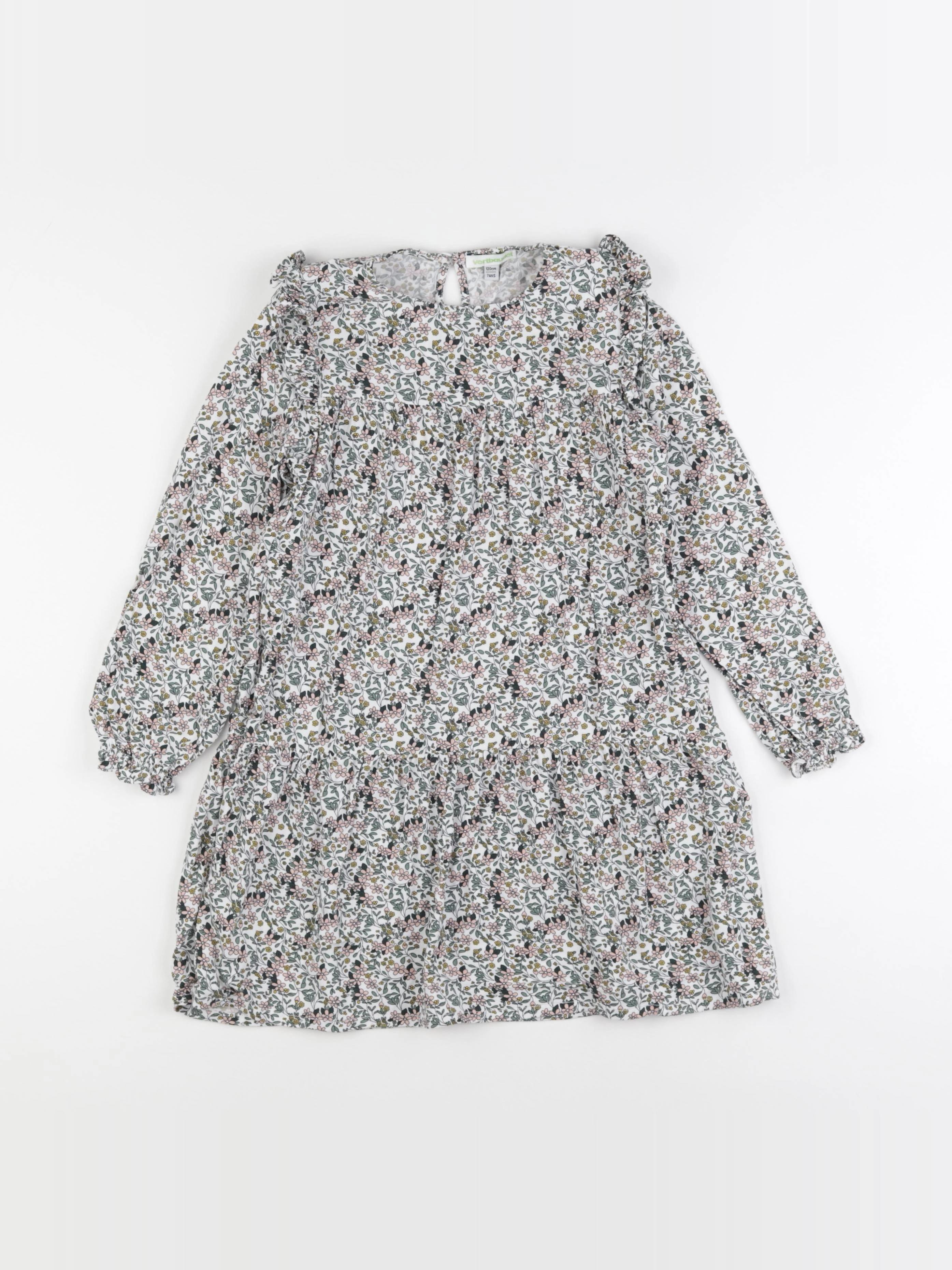 Vertbaudet - robe multicolore - 7 ans