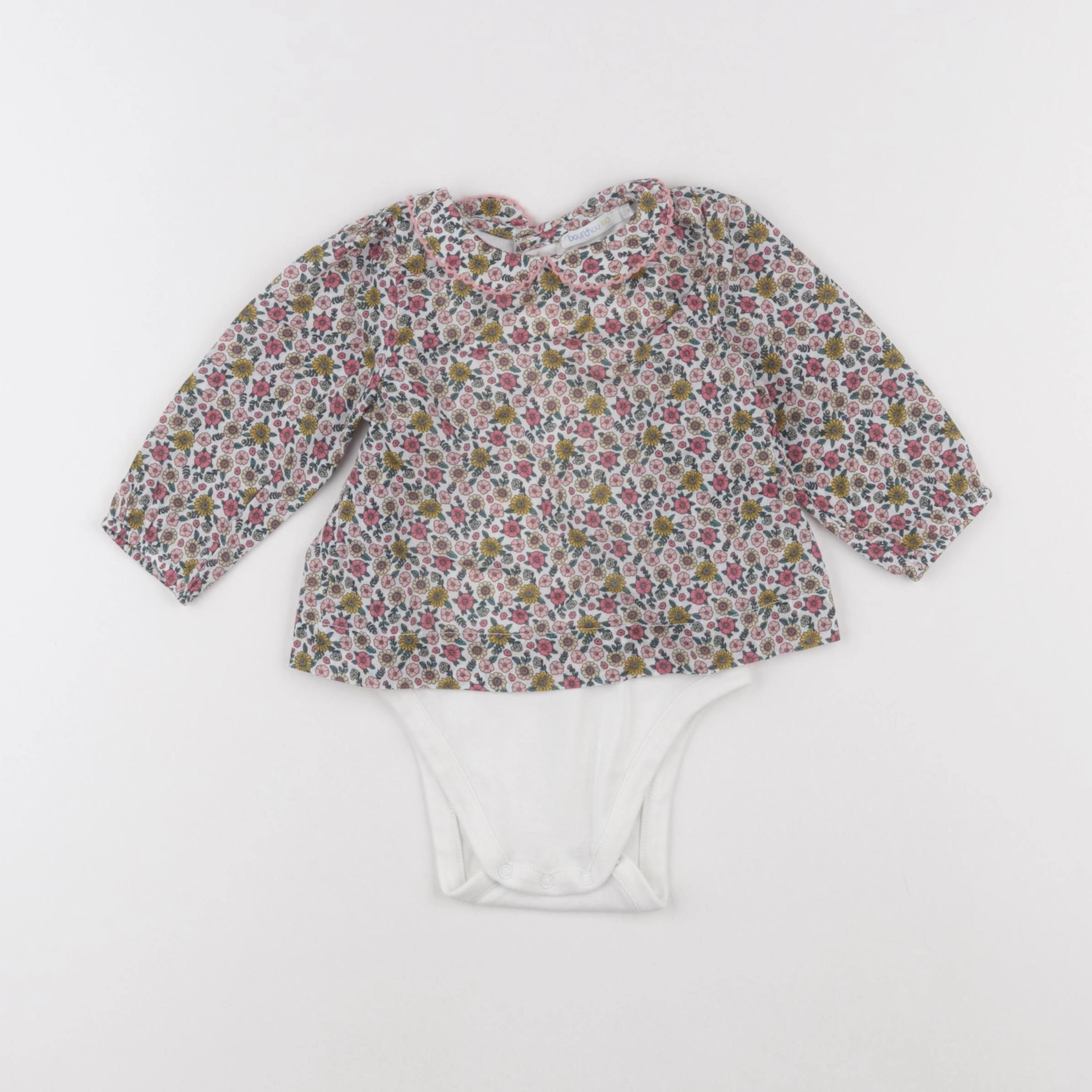 Boutchou - body blouse blanc, multicolore - 6 mois