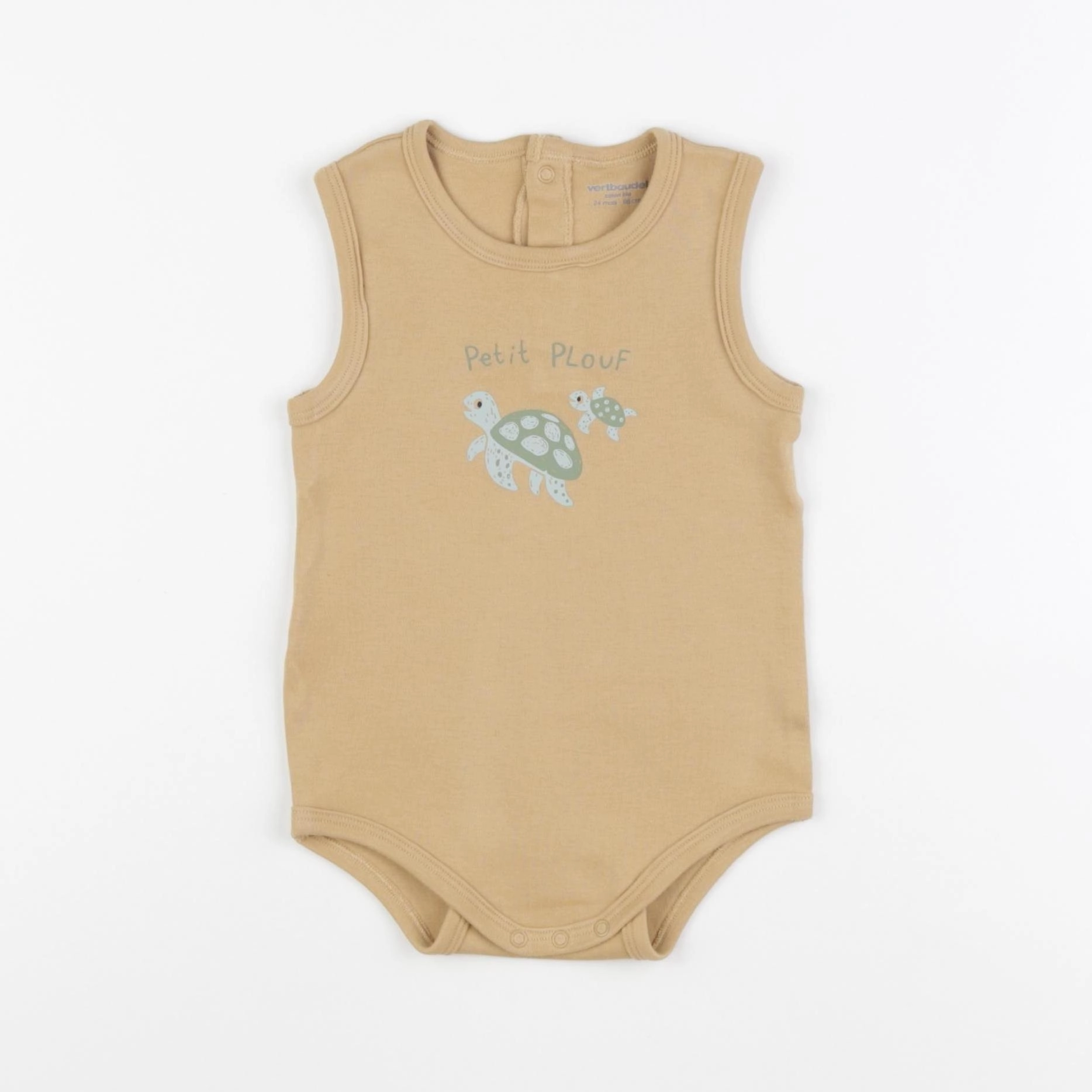 Vertbaudet - body marron - 24 mois
