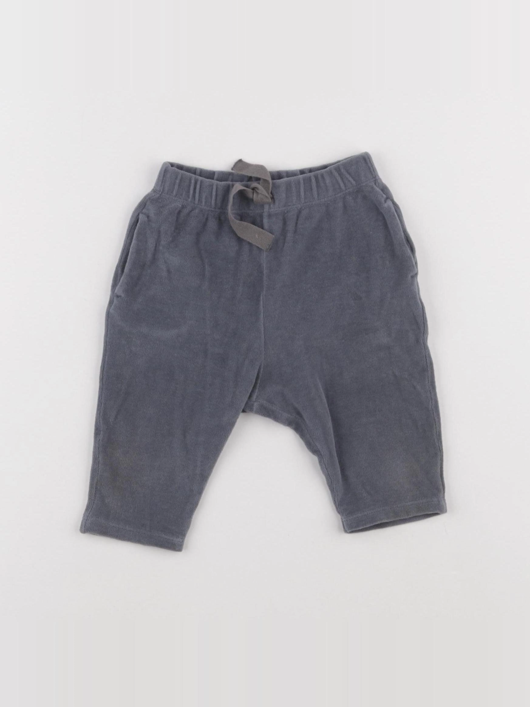 Petit Bateau - sarouel gris - 6 mois