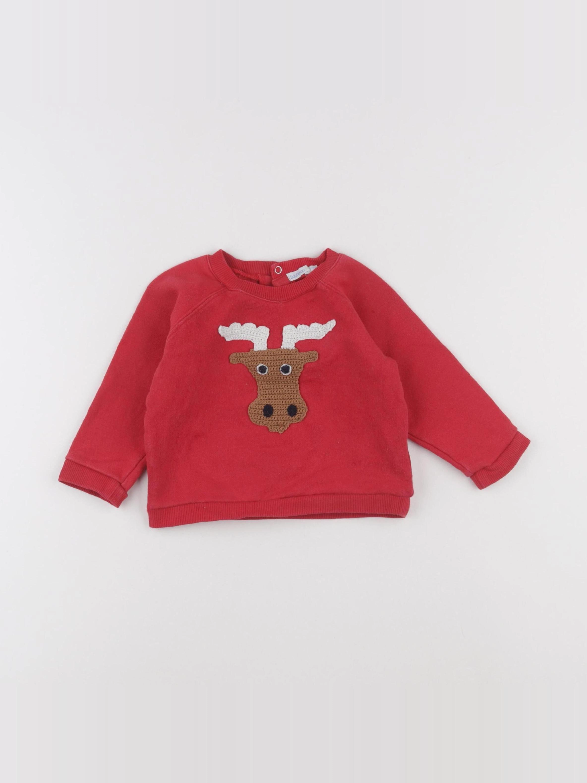 Boutchou - sweat rouge - 12 mois
