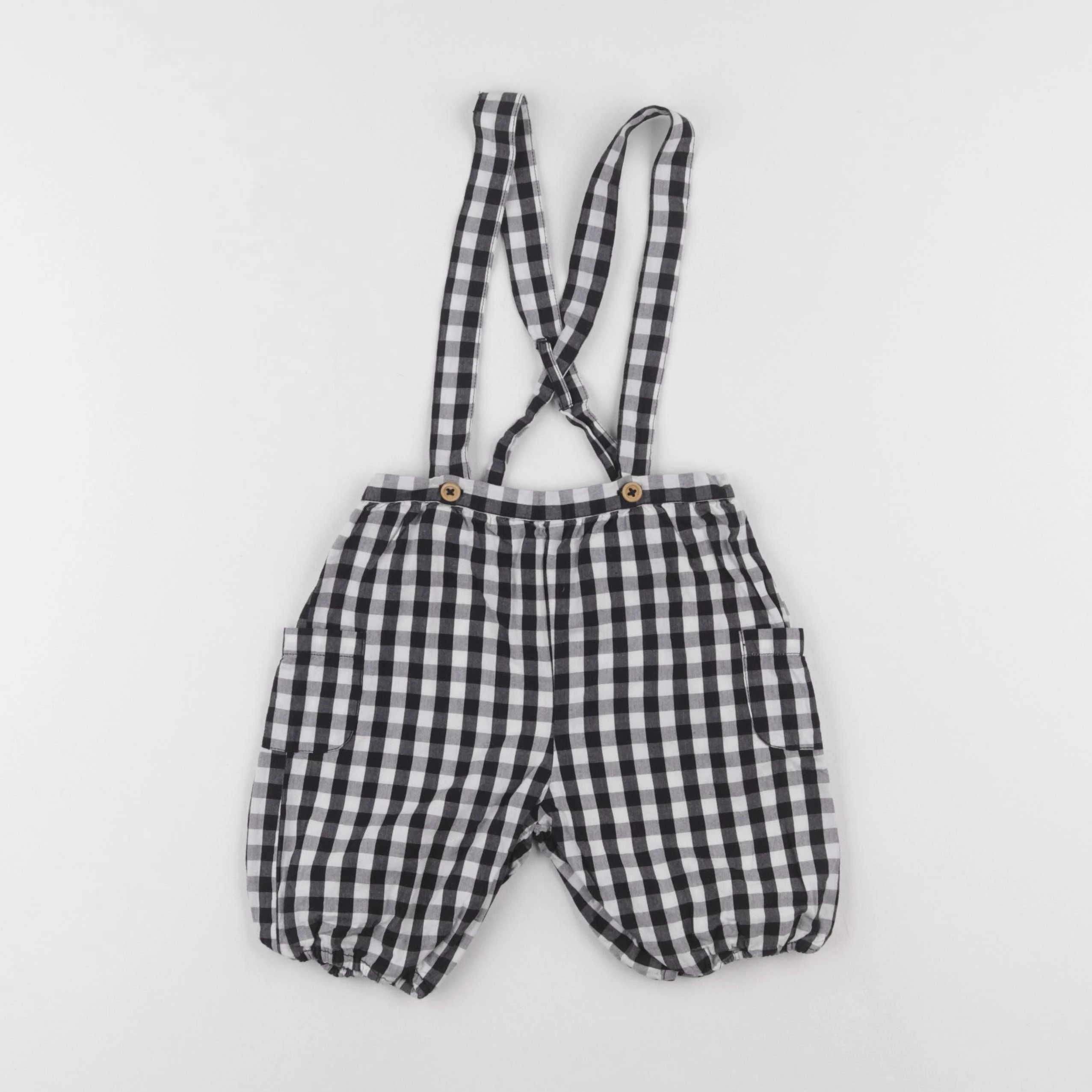Bonnet à Pompon - short blanc, noir - 3 ans