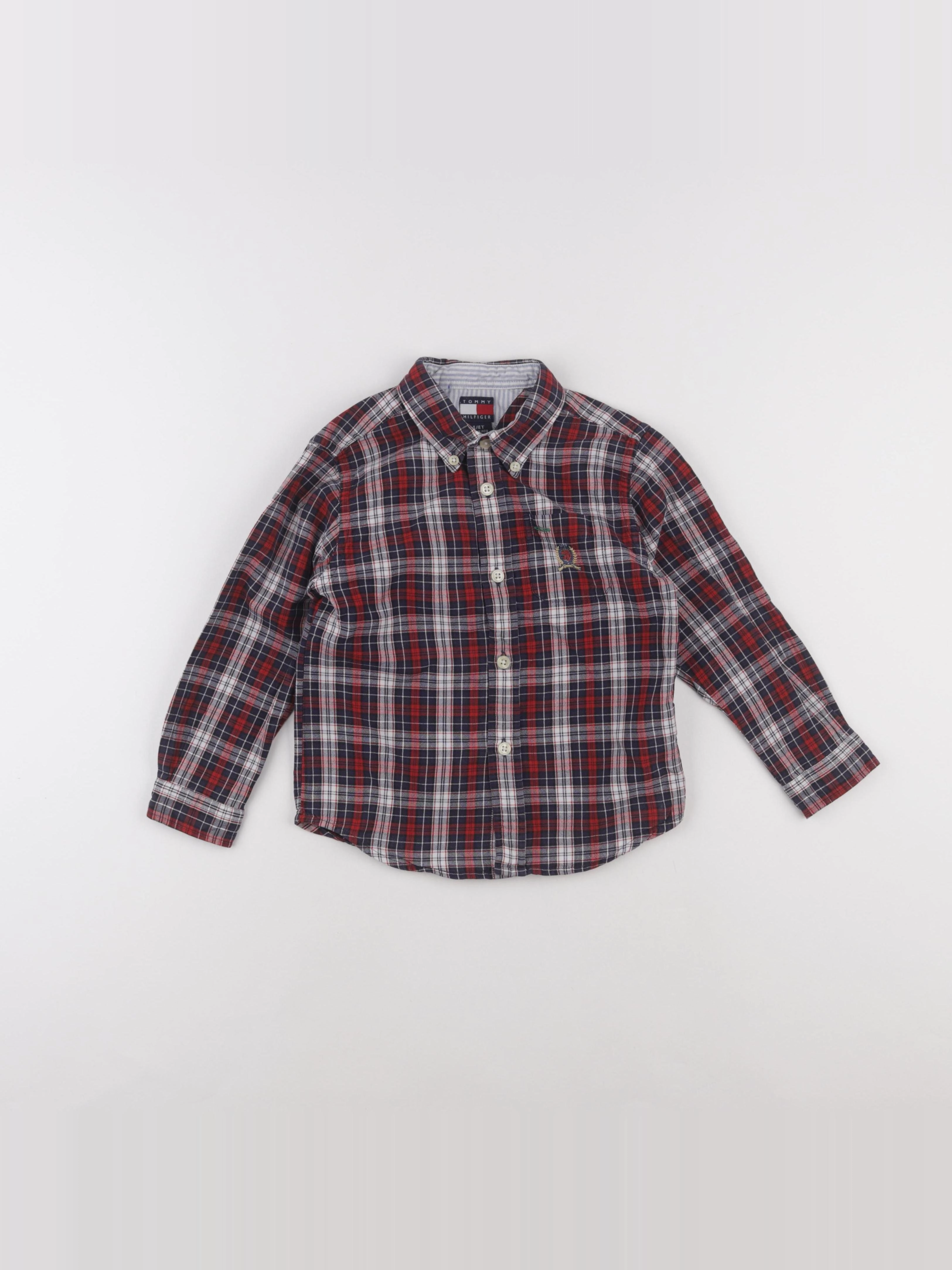 Tommy Hilfiger - chemise bleu, rouge - 4 ans