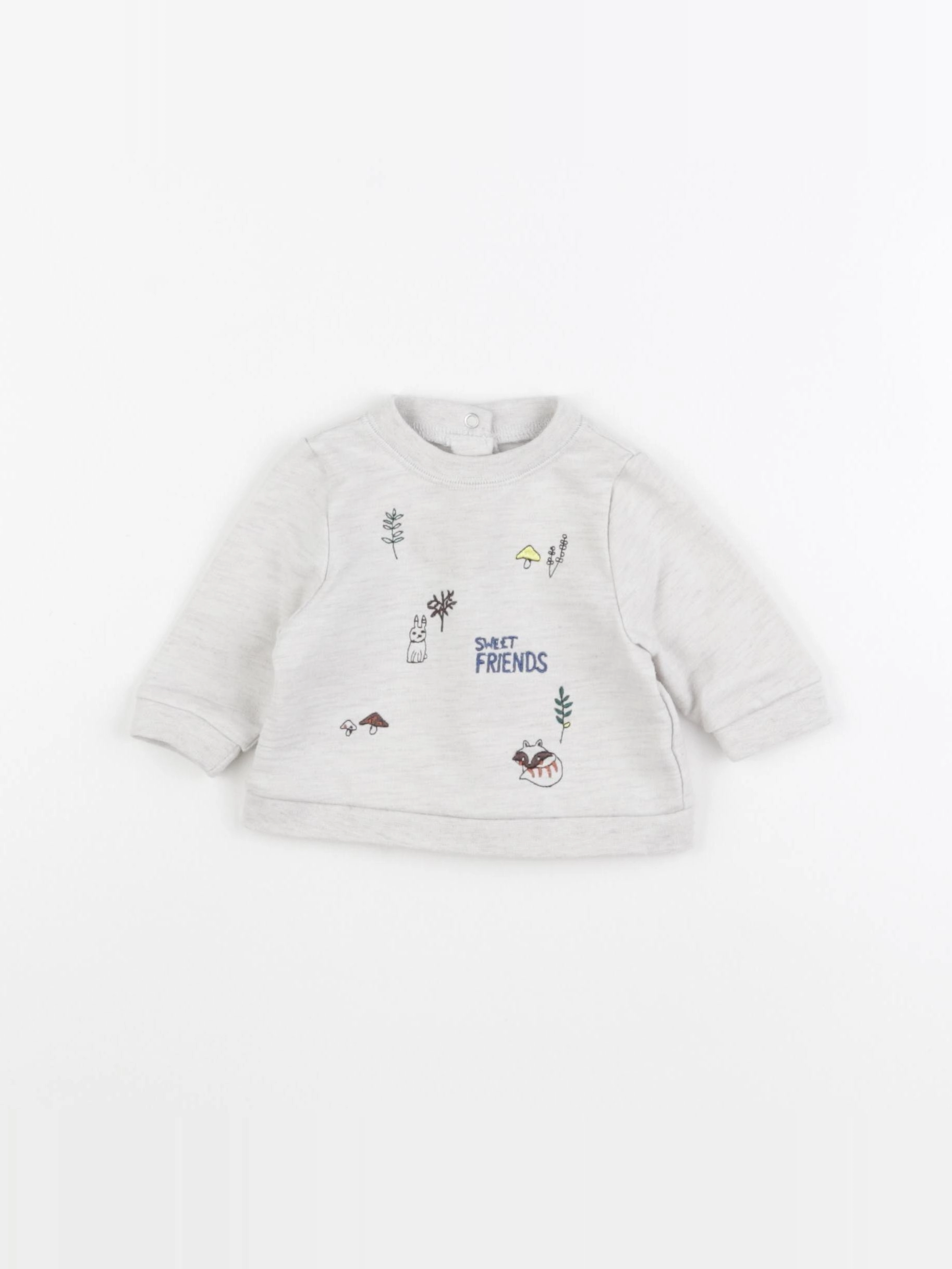 Vertbaudet - sweat gris - 1 mois