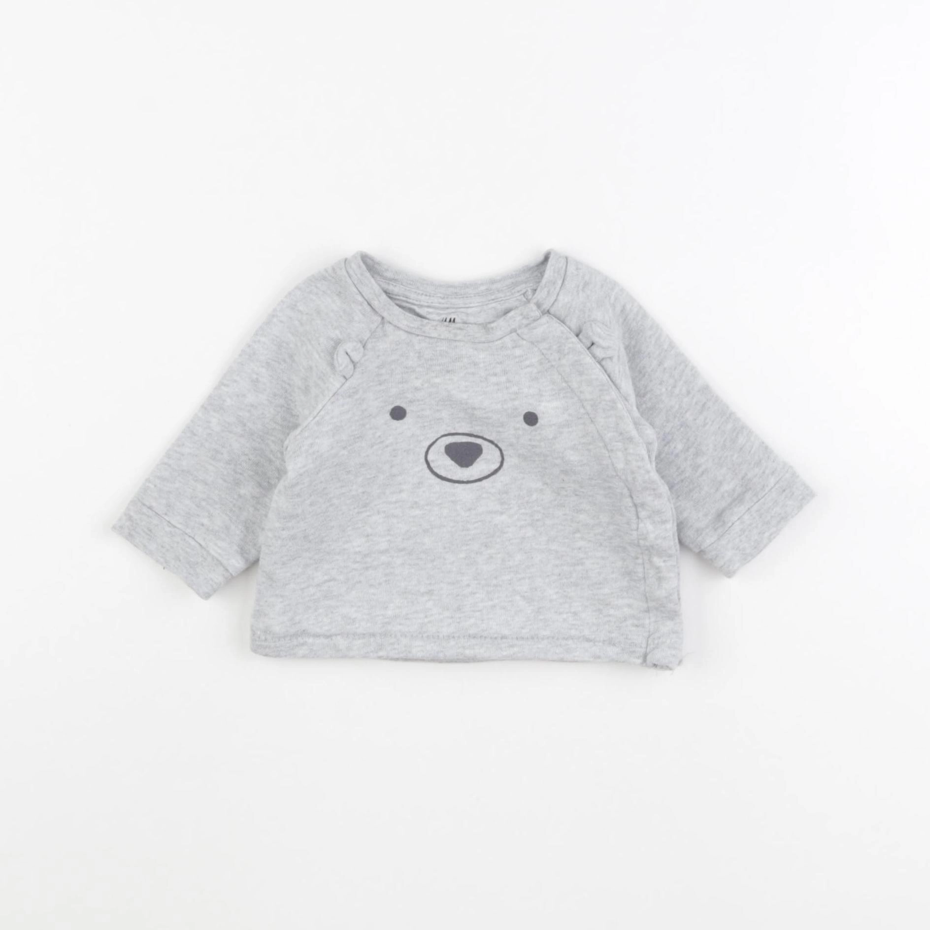 H&M - sweat gris - 1 mois