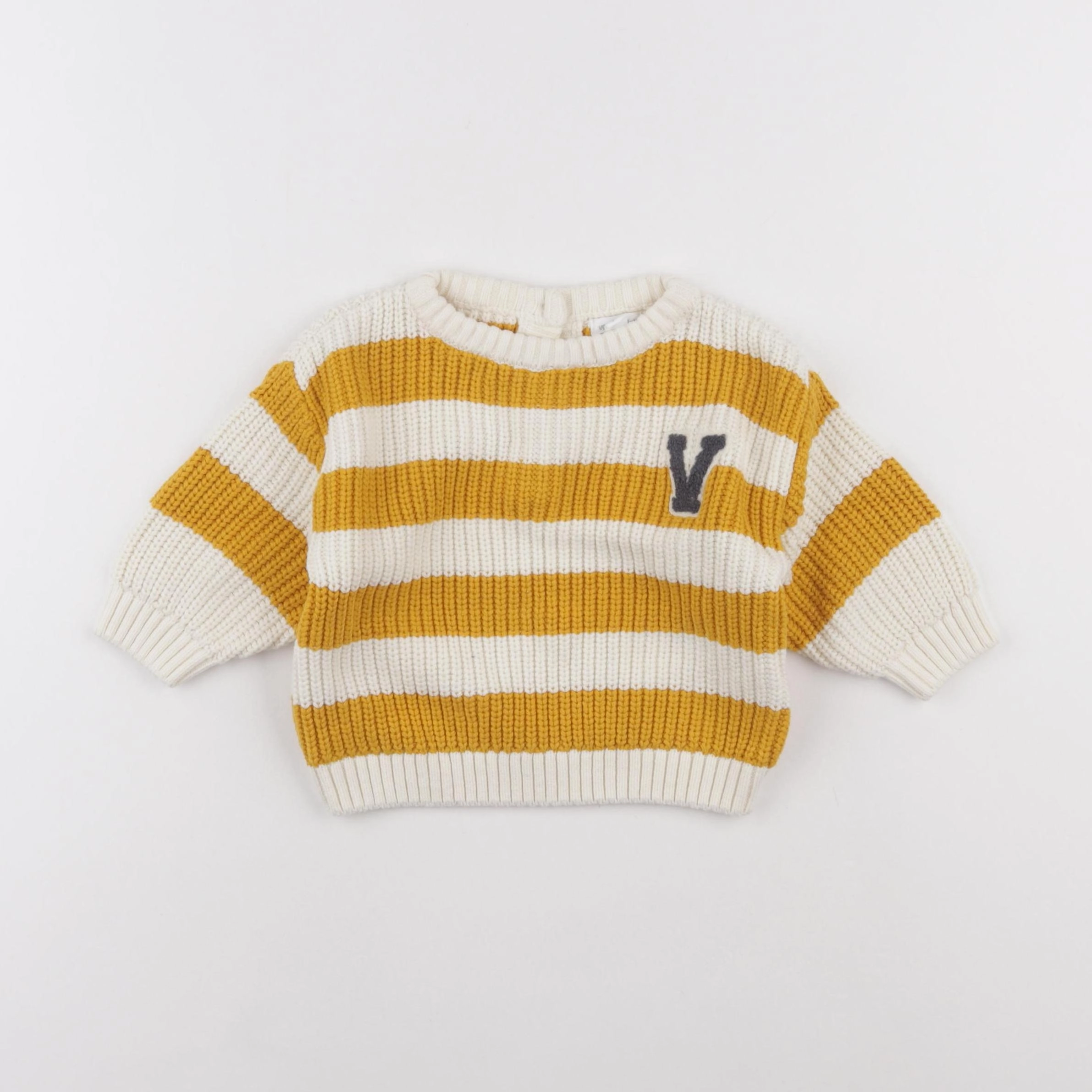 Vertbaudet - pull jaune - 9 mois