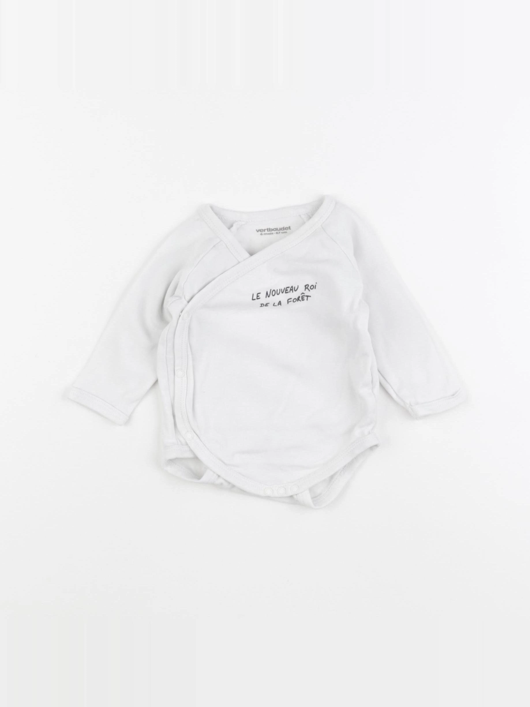 Vertbaudet - body blanc - 6 mois