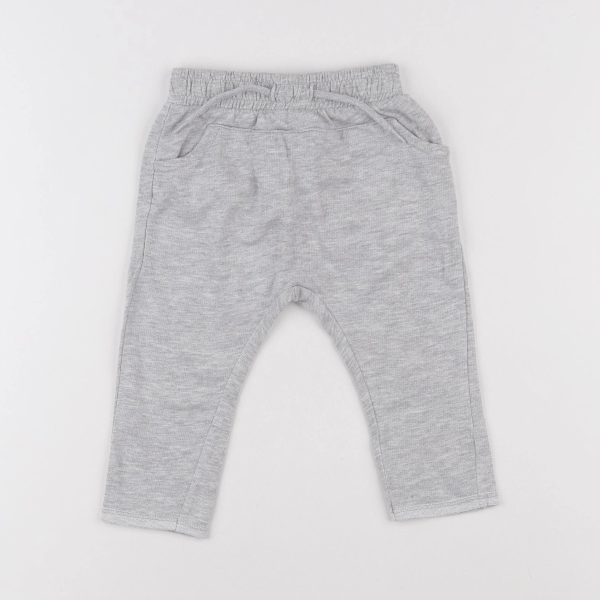 Vertbaudet - jogging gris - 9 mois