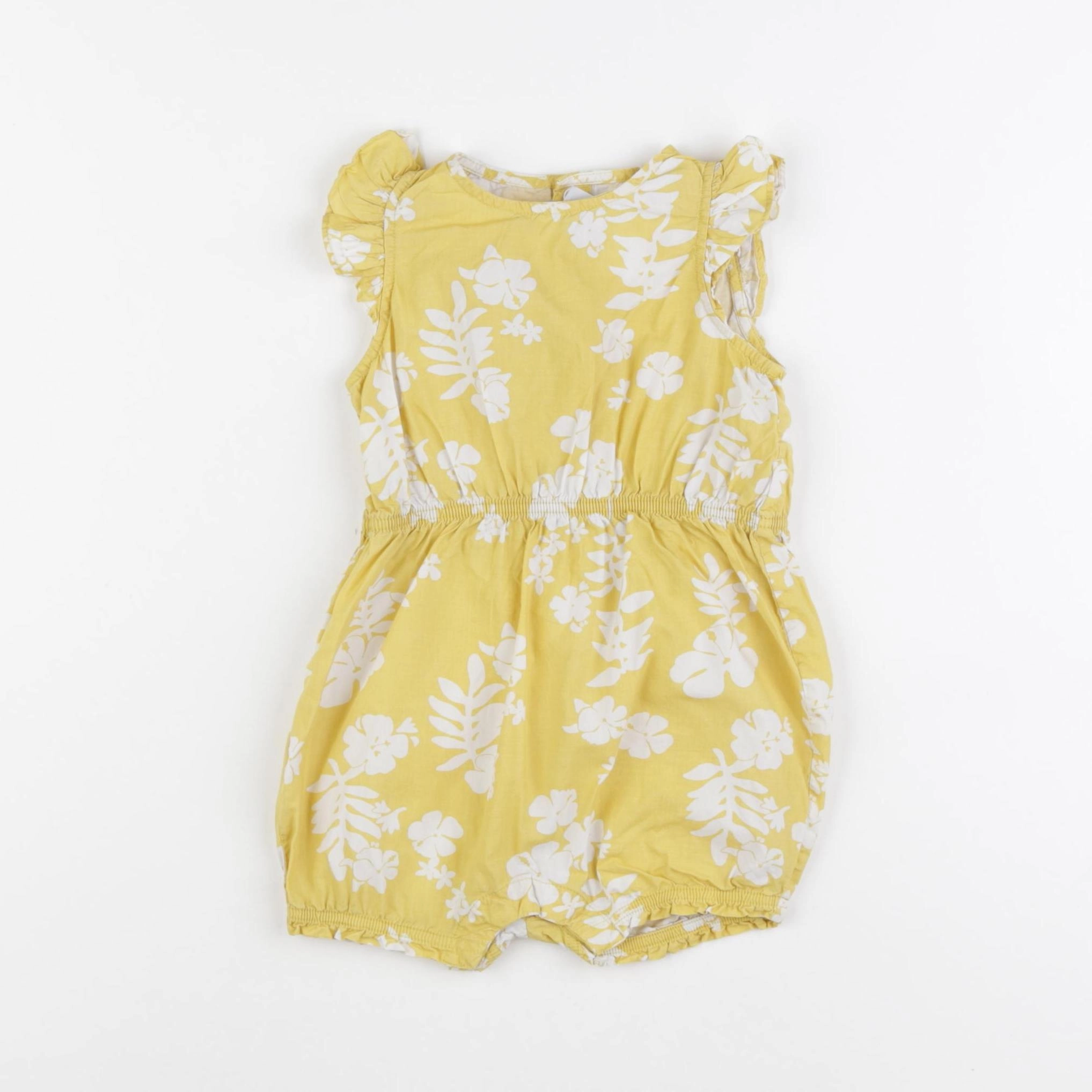 Petit Bateau - combinaison blanc, jaune - 6 mois