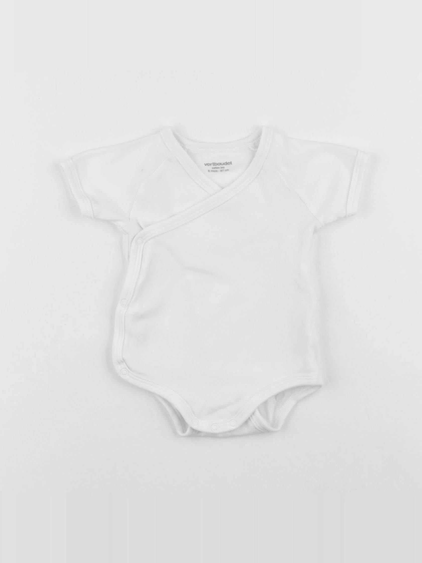 Vertbaudet - body blanc - 6 mois