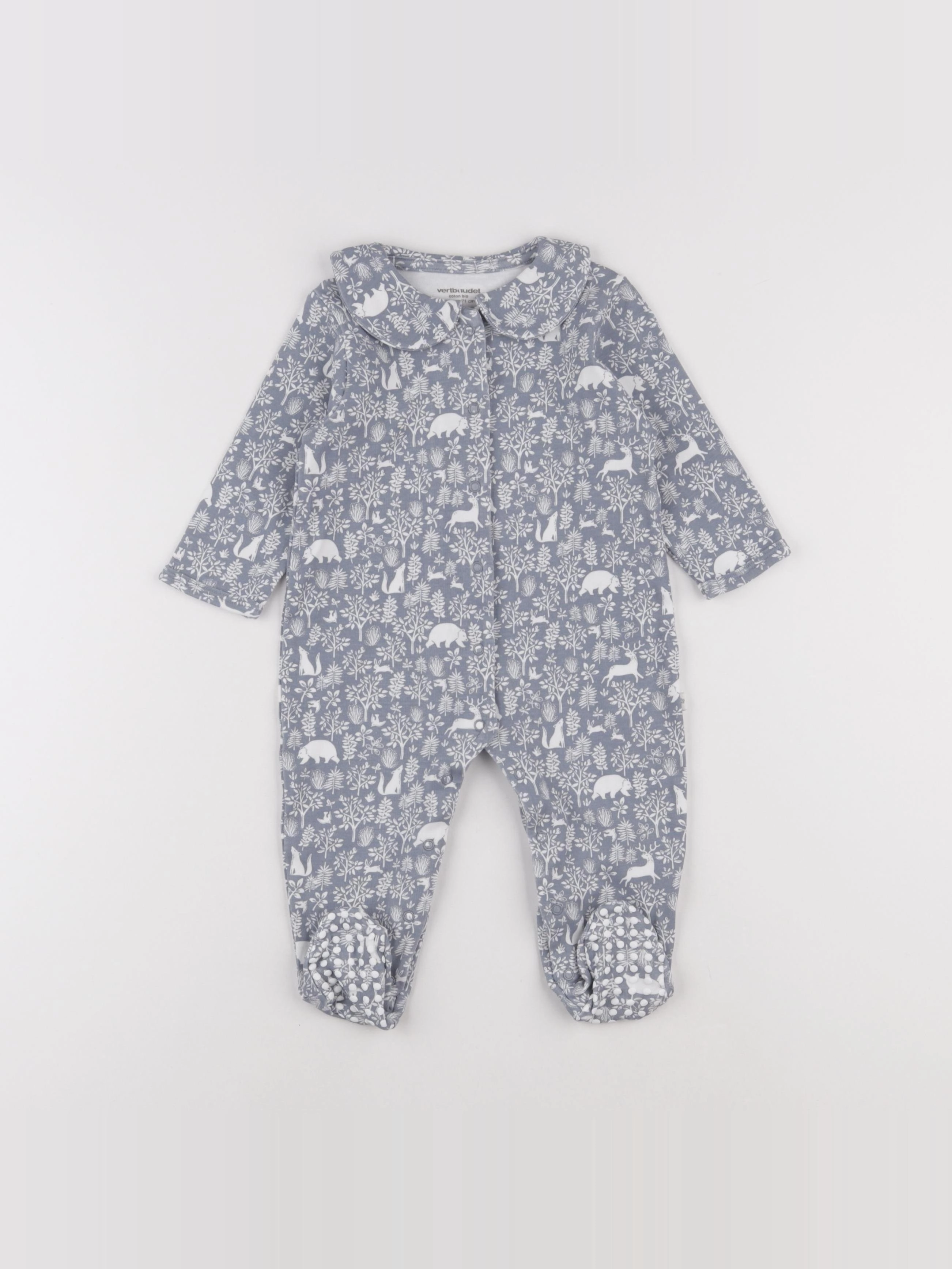 Vertbaudet - pyjama coton bleu - 9 mois