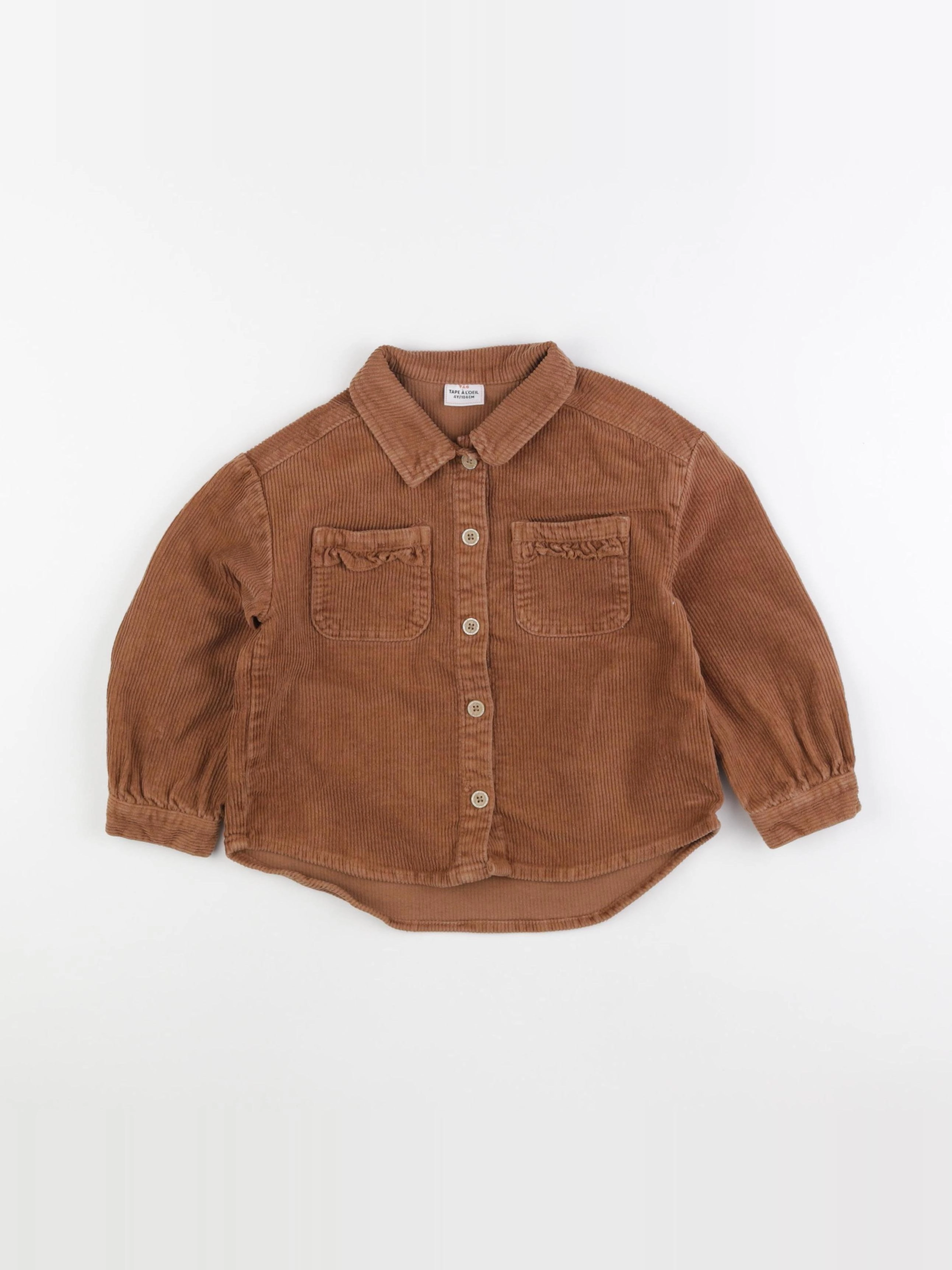 Tape à l'oeil - chemise marron - 4 ans