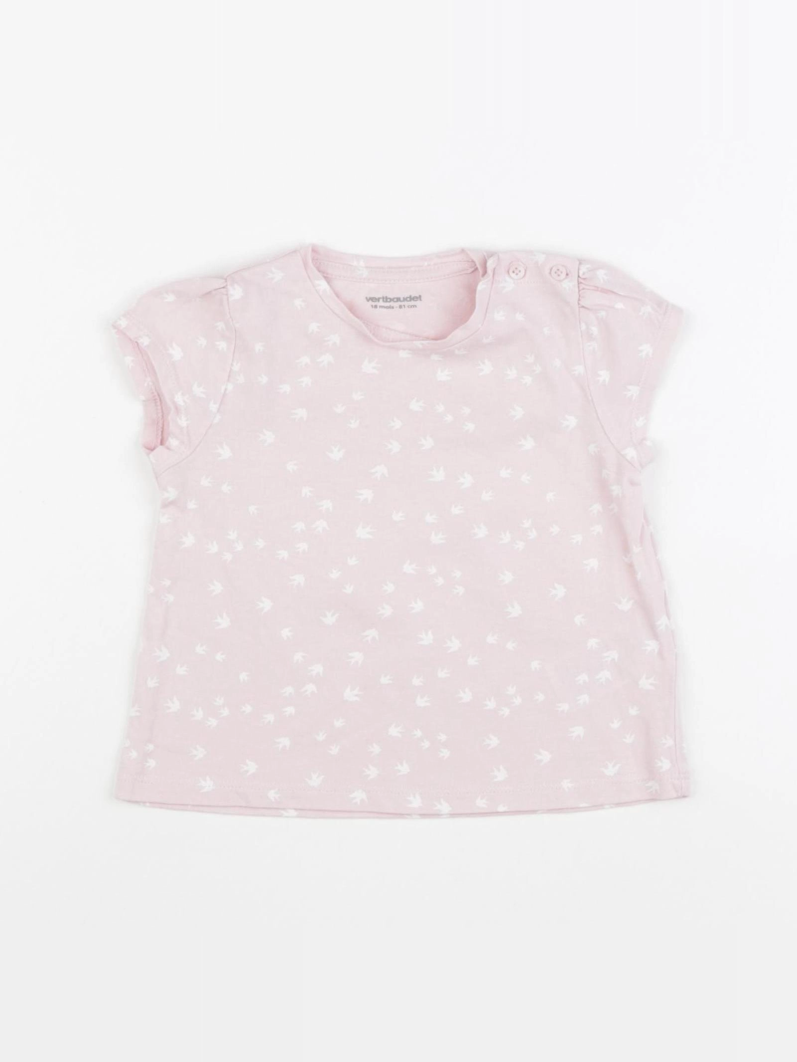 Vertbaudet - tee-shirt rose - 18 mois