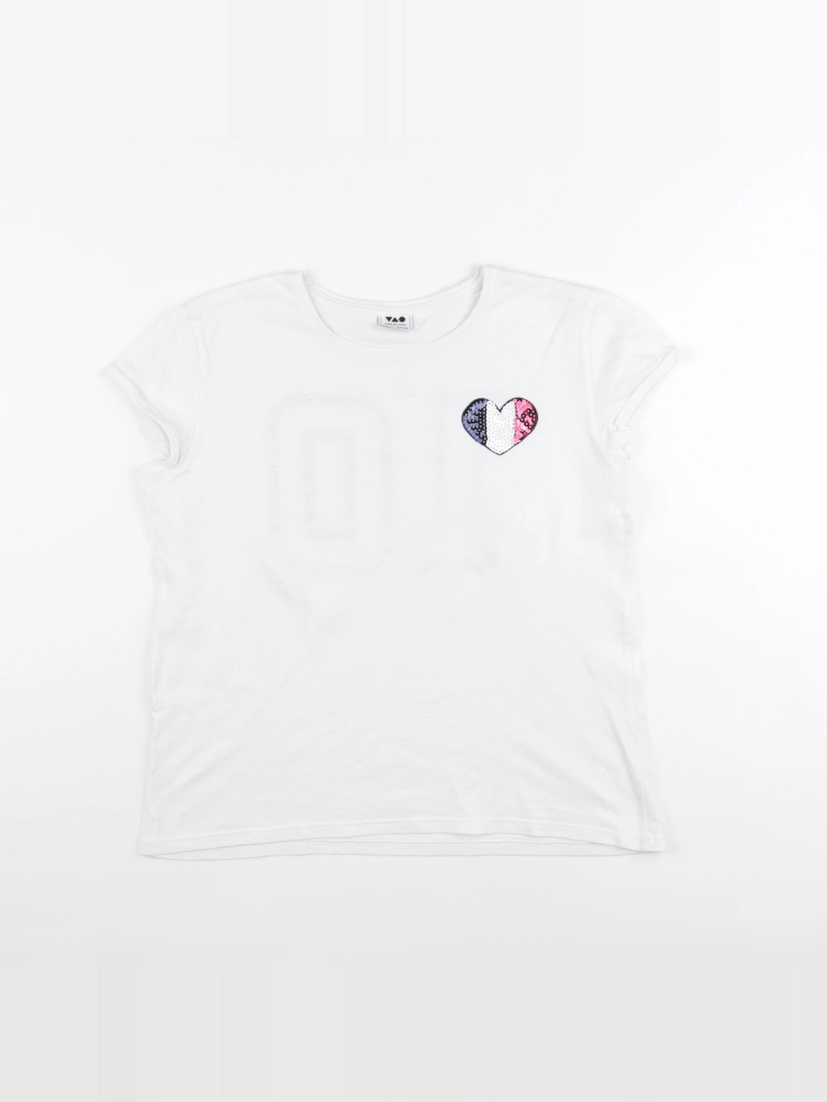 Tape à l'oeil - tee-shirt imprimé au dos blanc - 14 ans