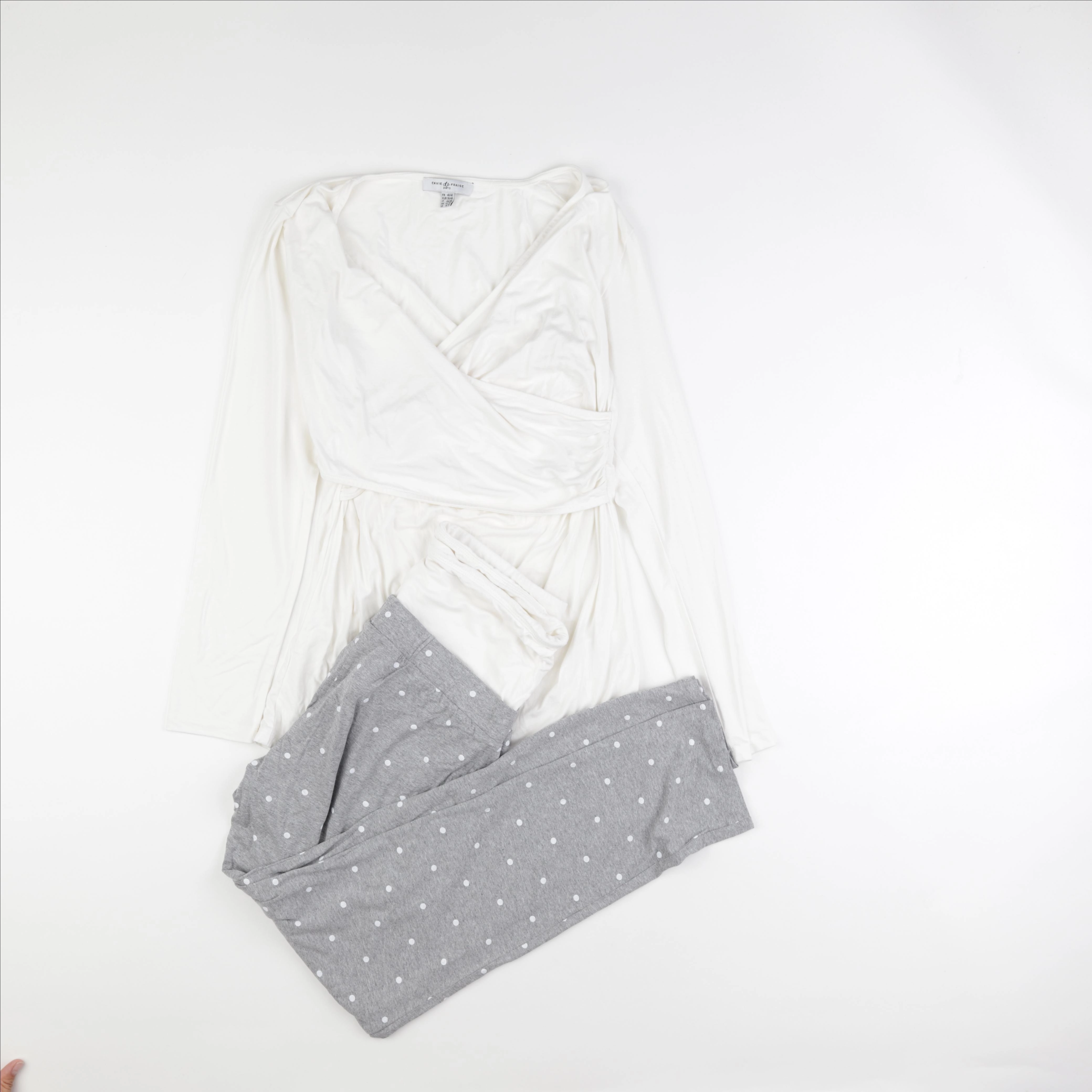 Envie de fraise - pyjama grossesse coton gris - 40 à 42