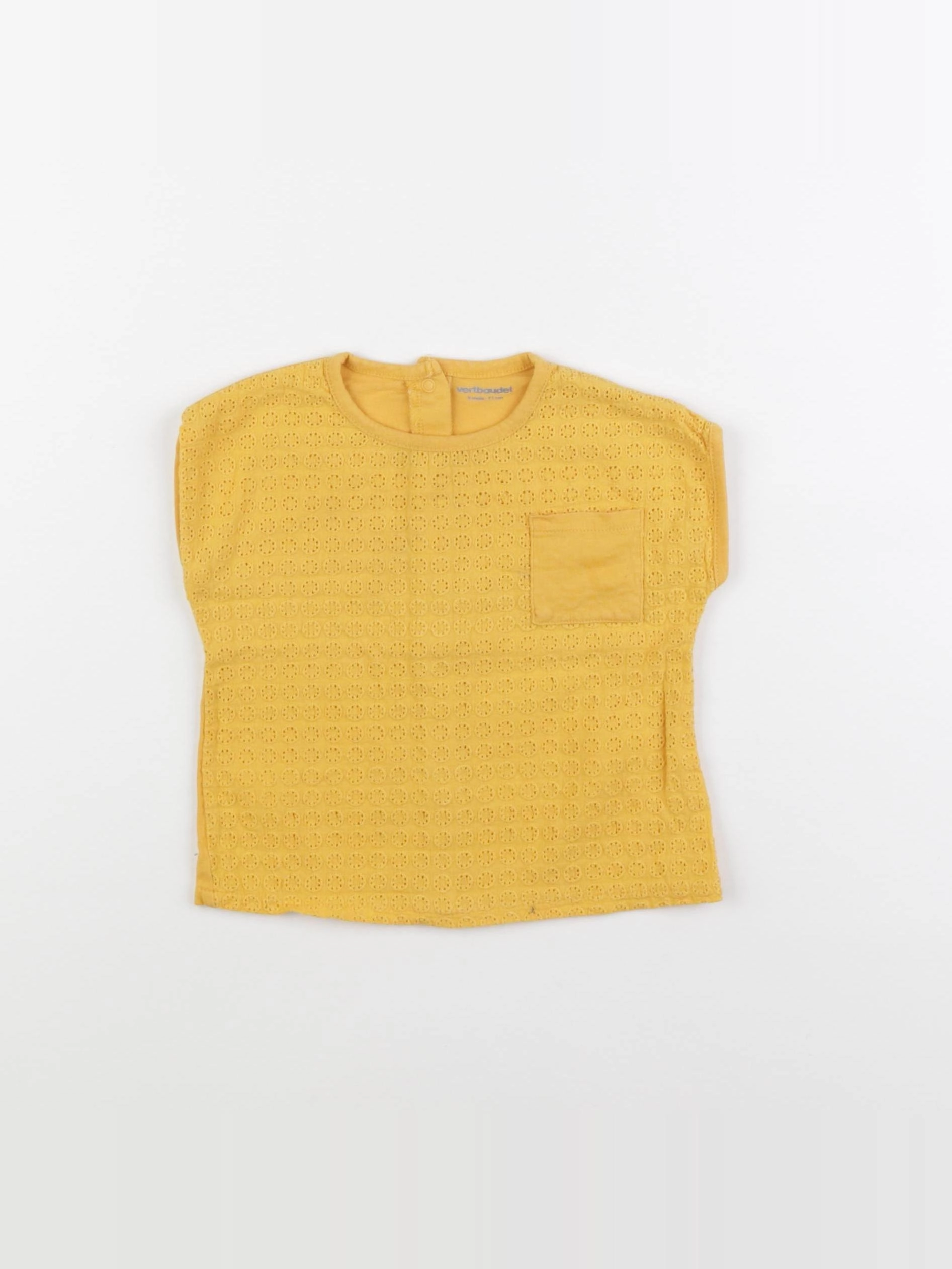 Vertbaudet - tee-shirt jaune - 9 mois