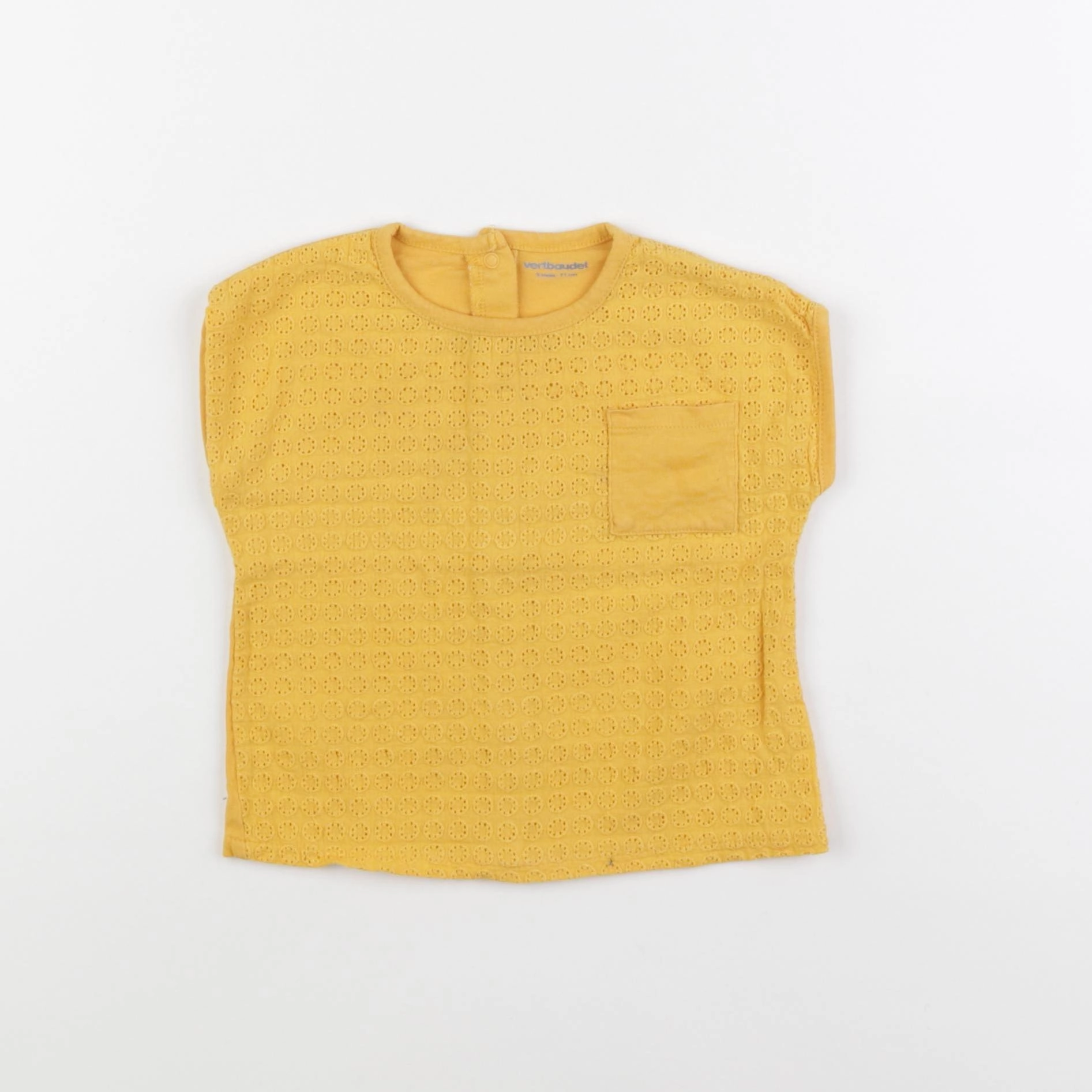 Vertbaudet - tee-shirt jaune - 9 mois