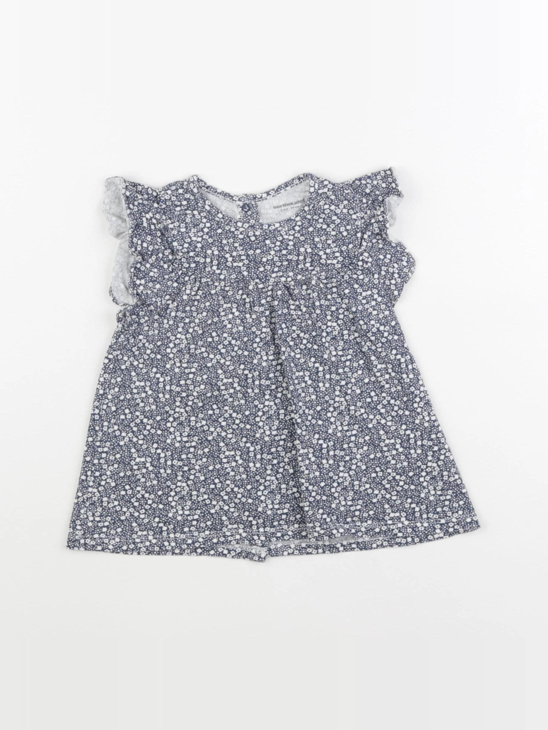 Vertbaudet - tee-shirt bleu, blanc - 3 ans