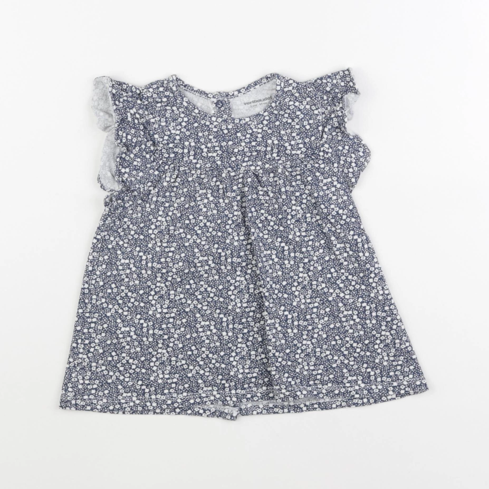 Vertbaudet - tee-shirt bleu, blanc - 3 ans