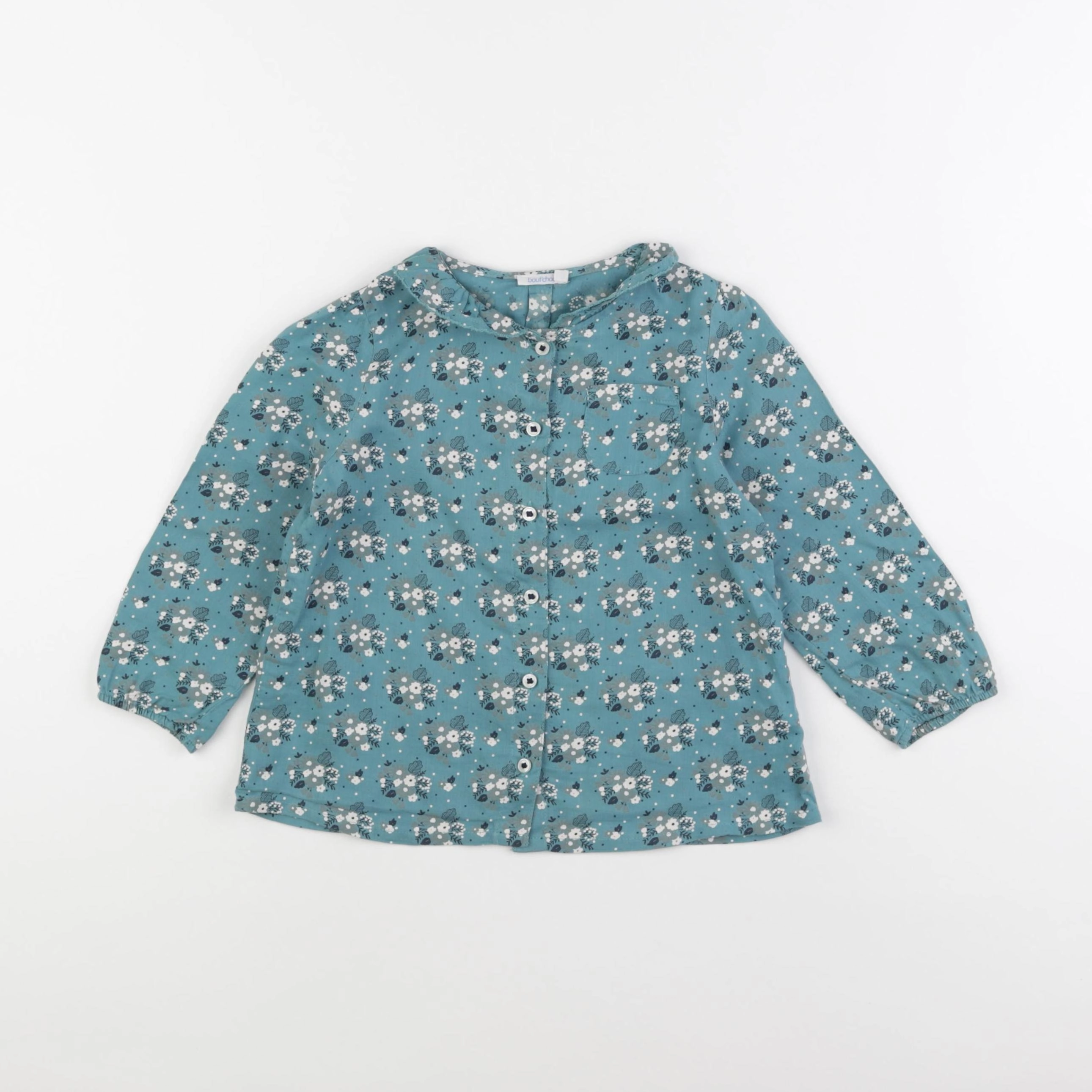 Boutchou - blouse bleu - 36 mois