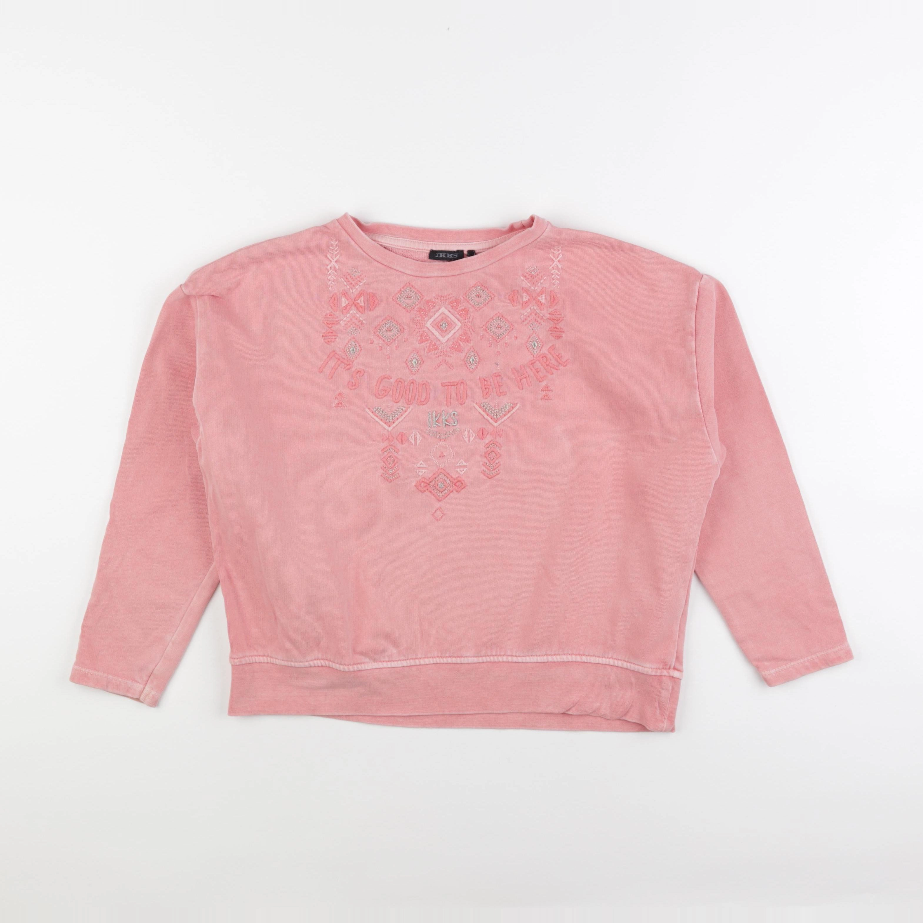 IKKS - sweat rose - 10 ans