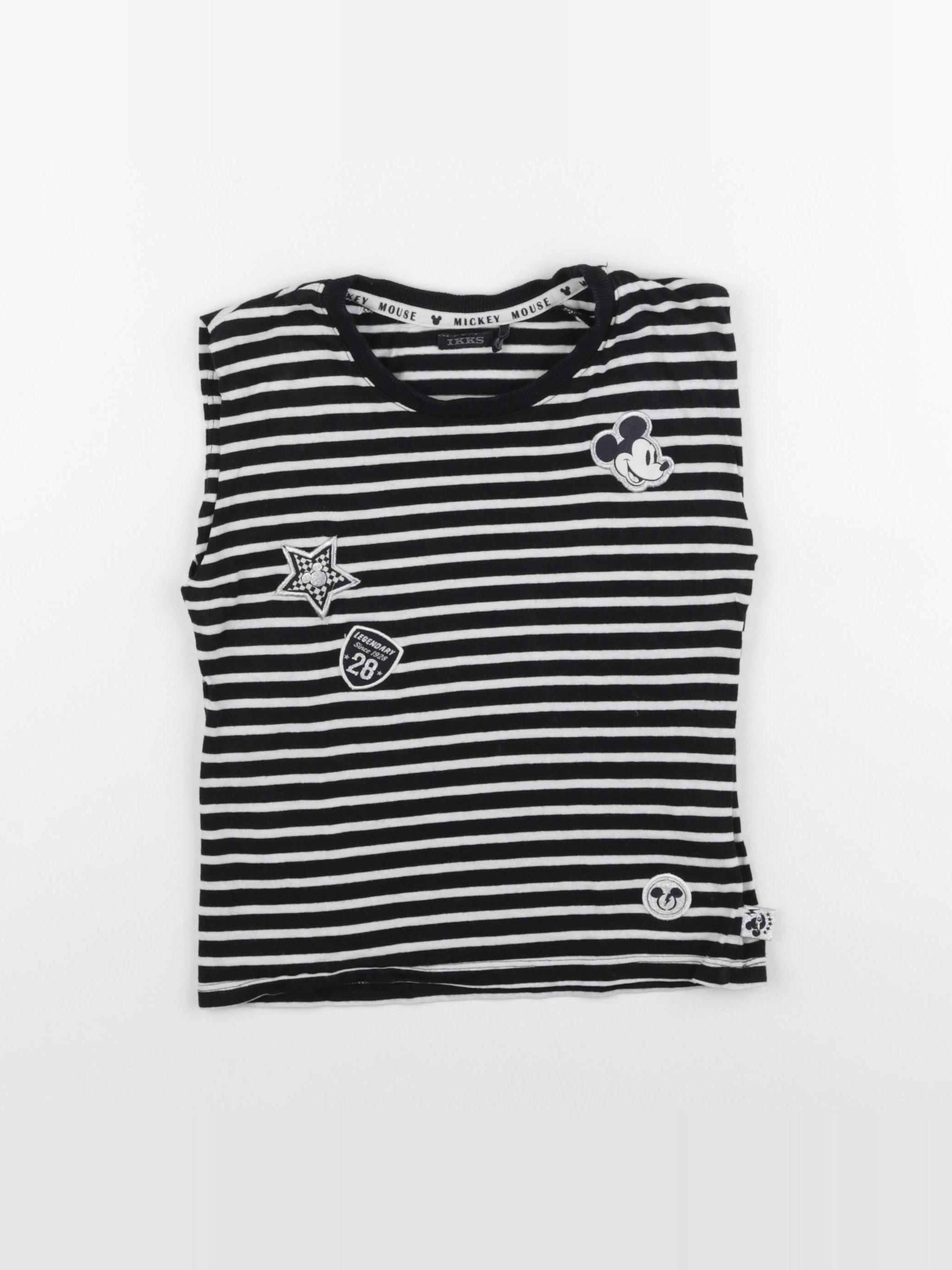 IKKS - tee-shirt blanc, noir - 8 ans