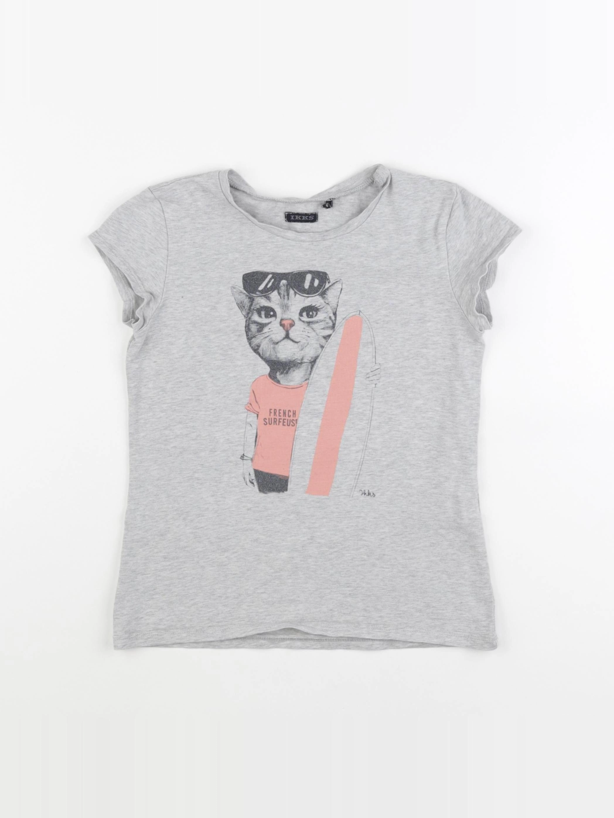 IKKS - tee-shirt gris - 10 ans