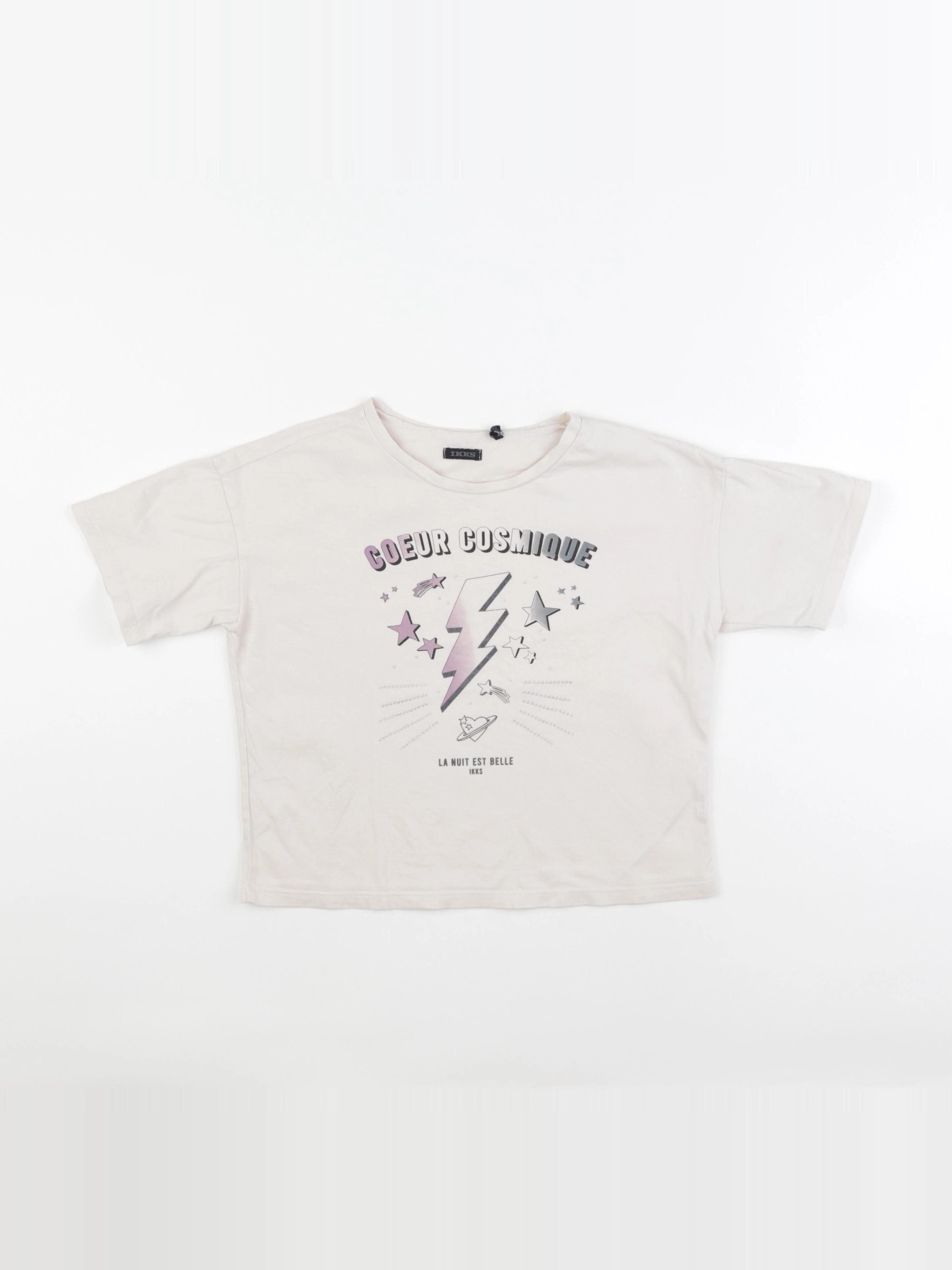 IKKS - tee-shirt beige - 8 ans