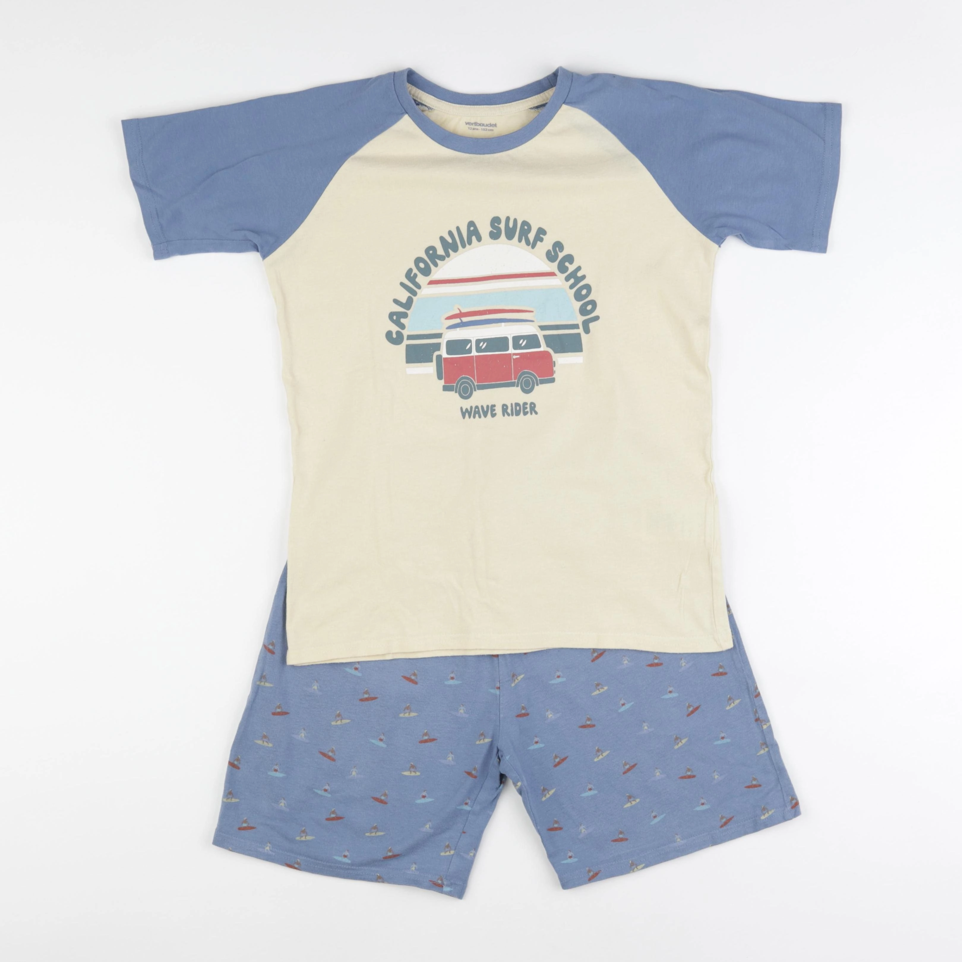 Vertbaudet - pyjama coton bleu - 12 ans
