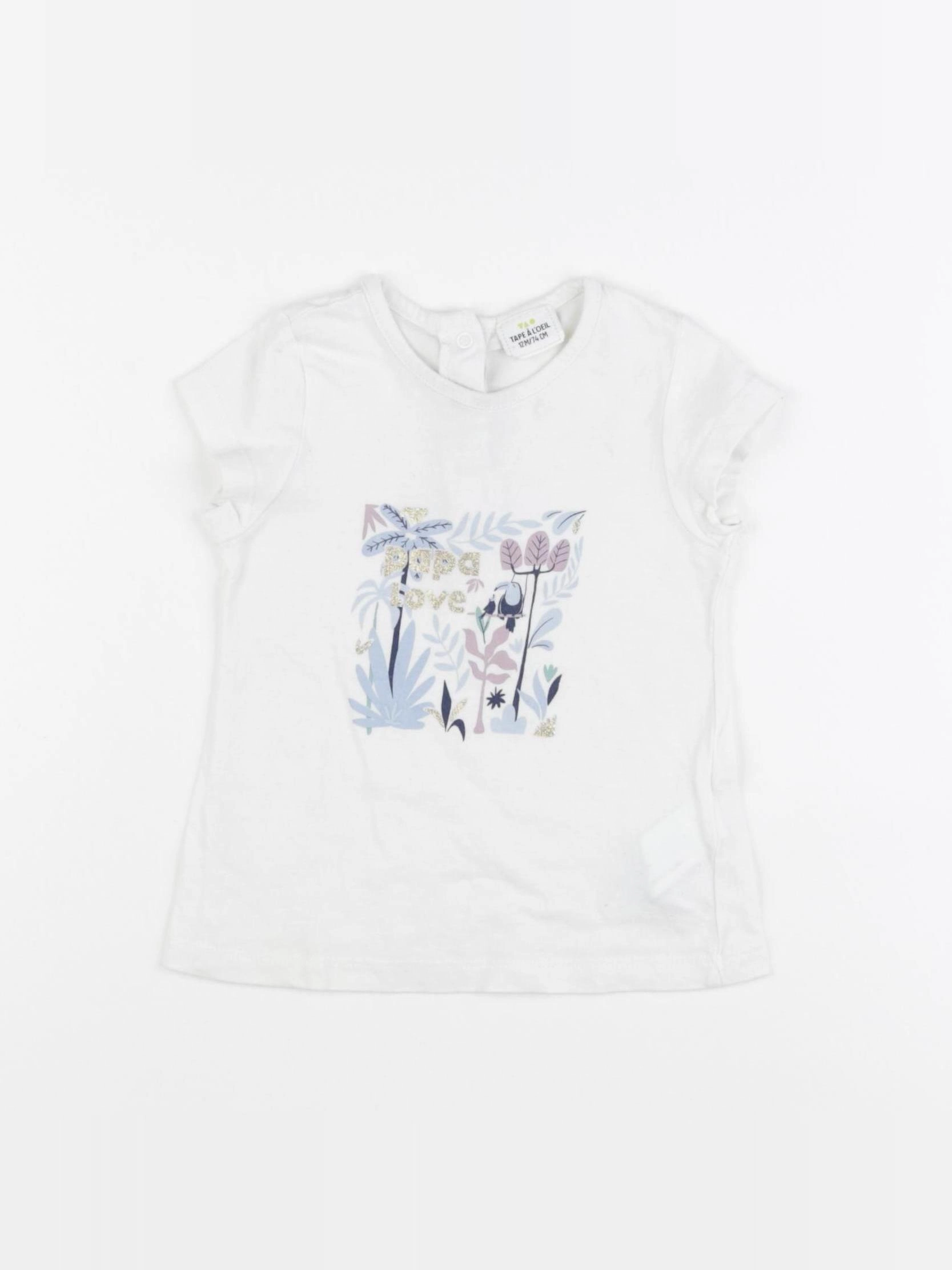 Tape à l'oeil - tee-shirt blanc - 12 mois