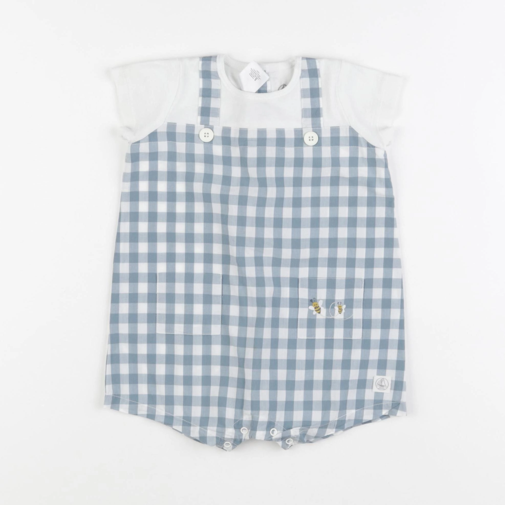 Petit Bateau - combinaison bleu - 12 mois