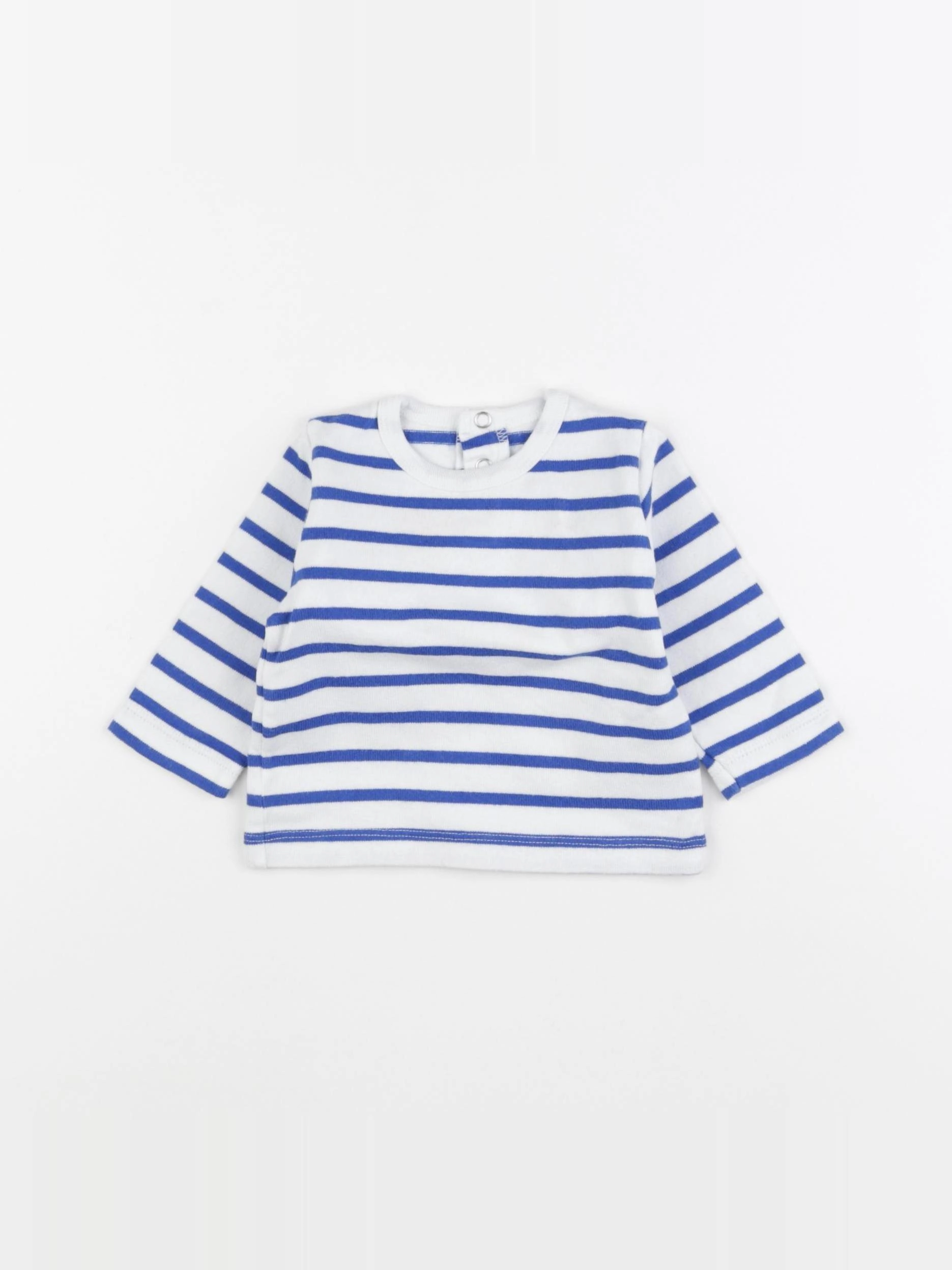 Petit Bateau - sweat bleu - 6 mois