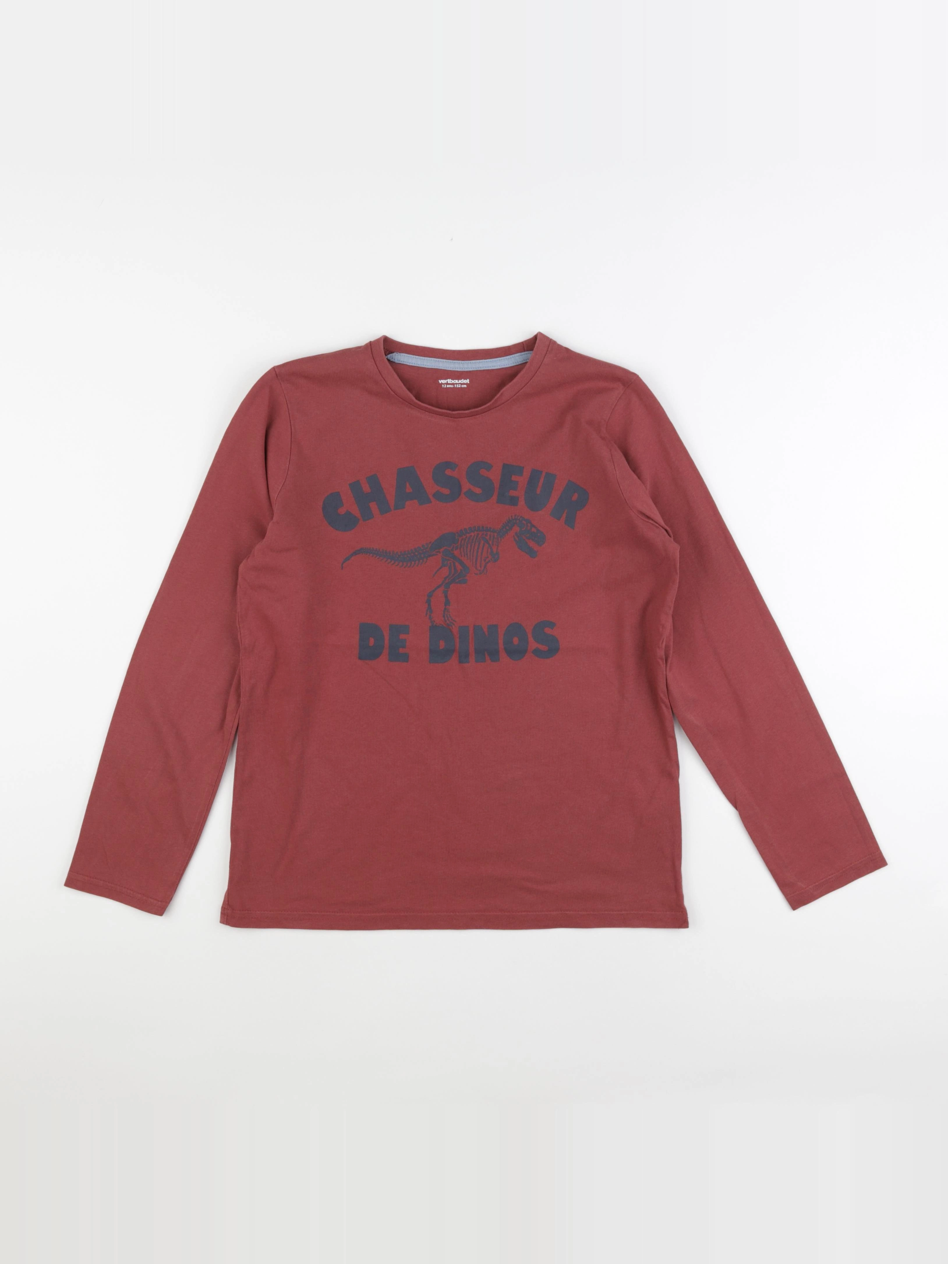 Vertbaudet - tee-shirt marron - 12 ans