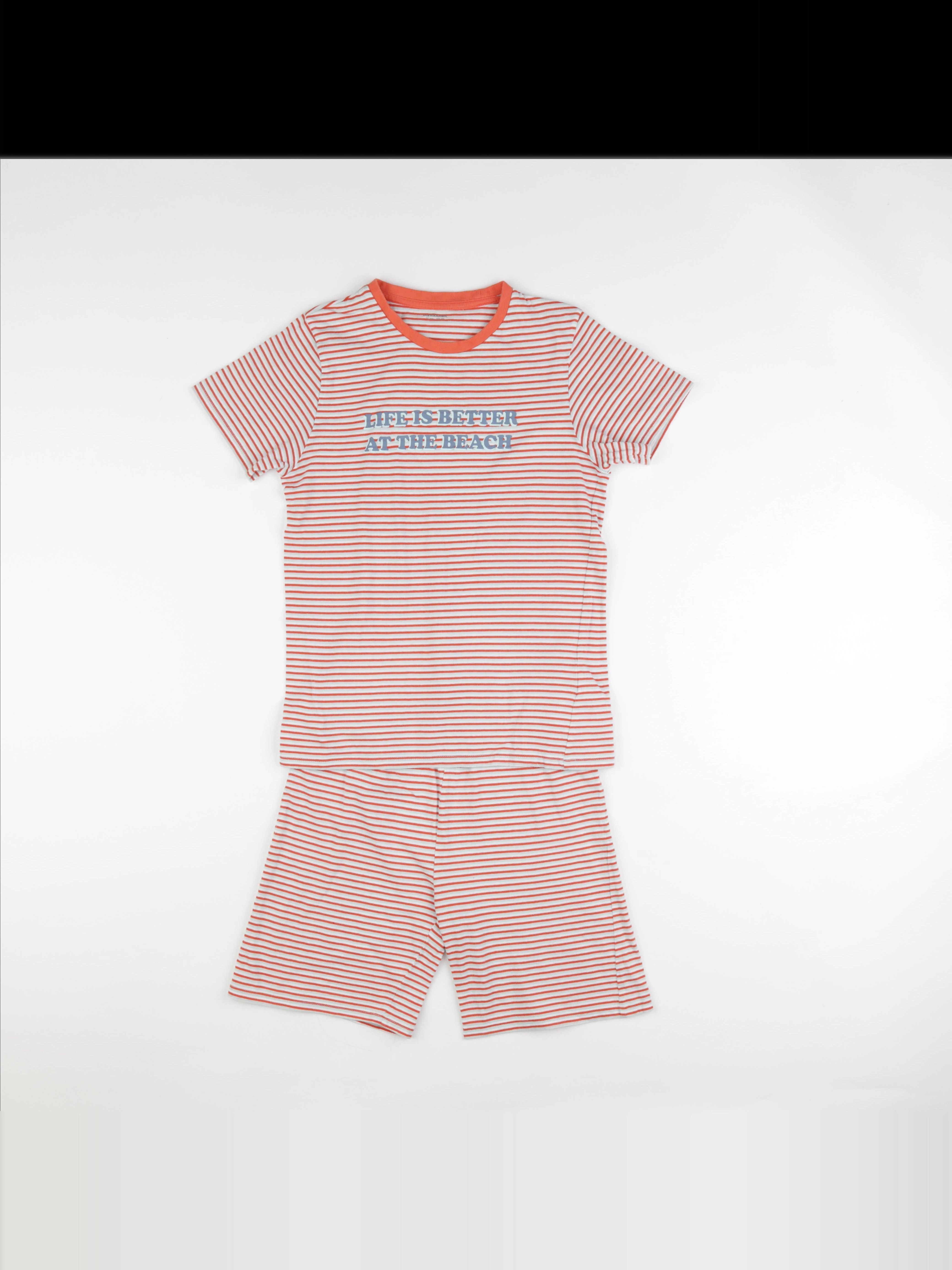 Vertbaudet - pyjama coton orange - 12 ans