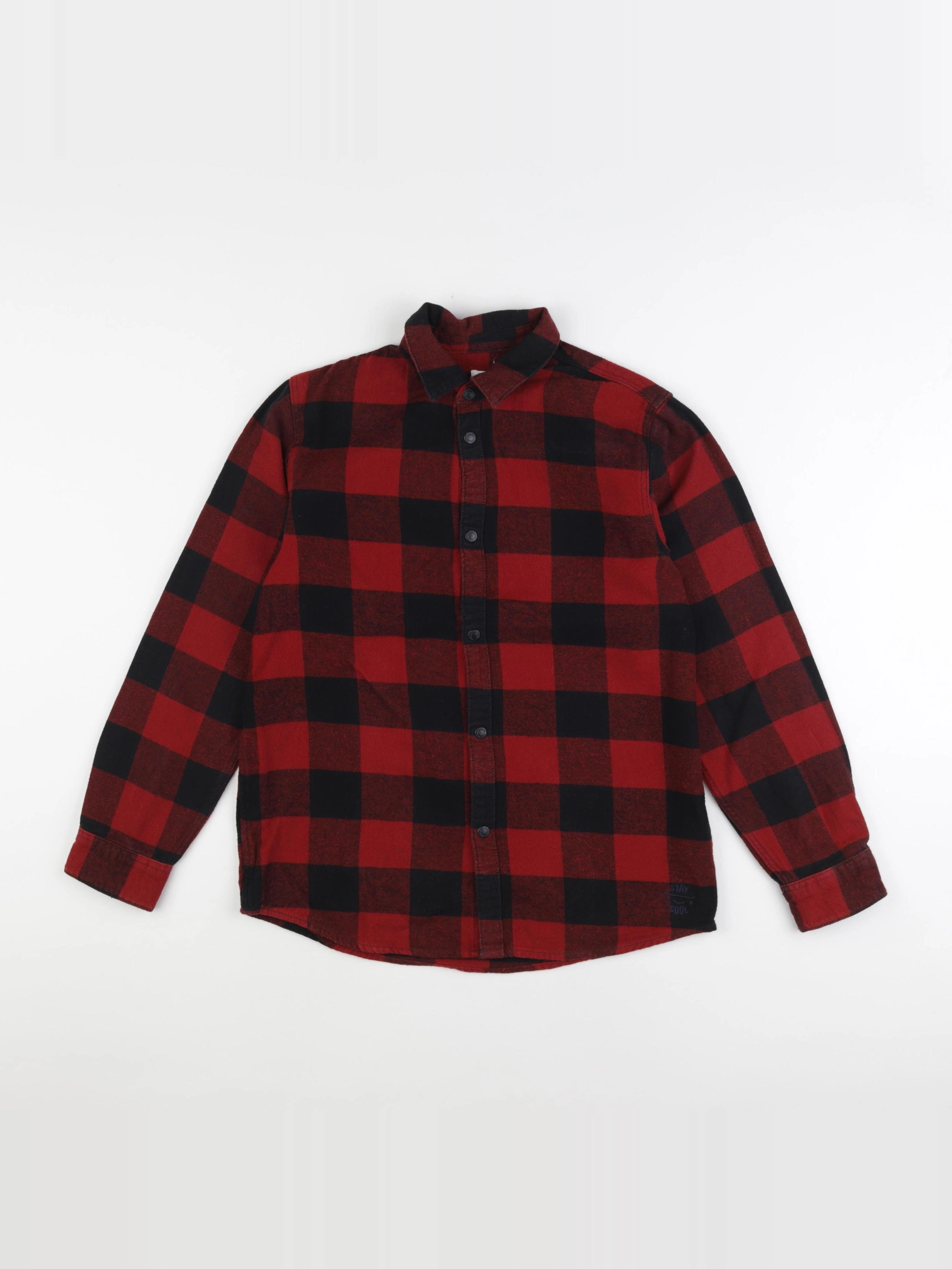 Vertbaudet - chemise rouge - 14 ans