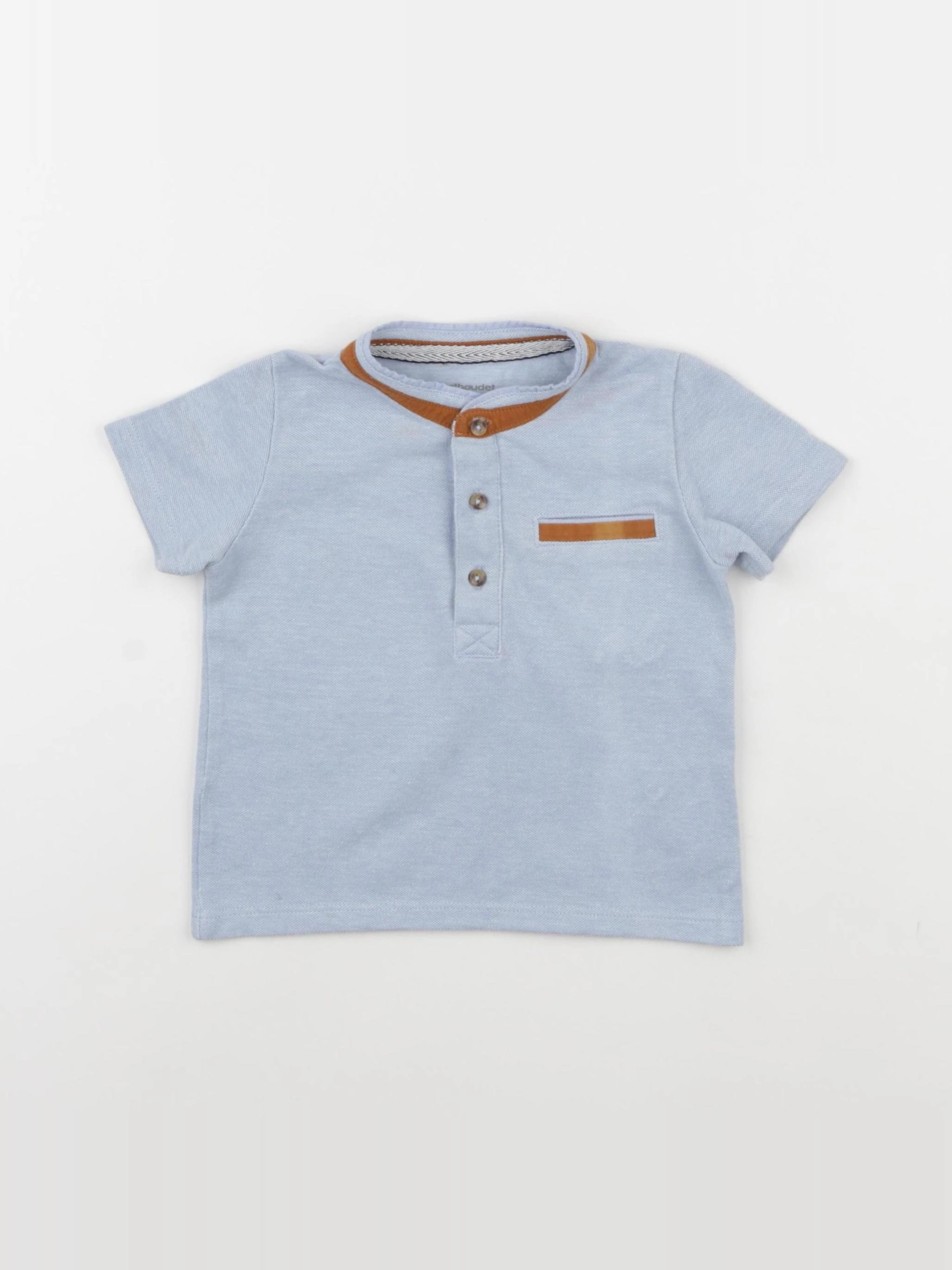 Vertbaudet - polo bleu - 18 mois