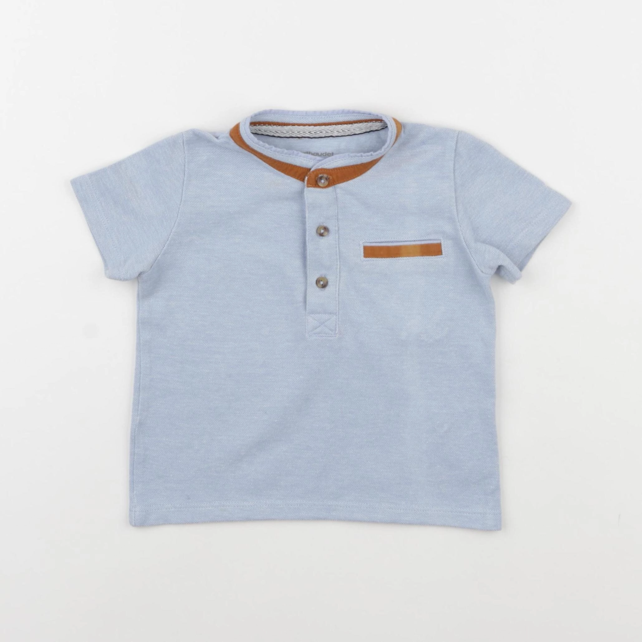 Vertbaudet - polo bleu - 18 mois