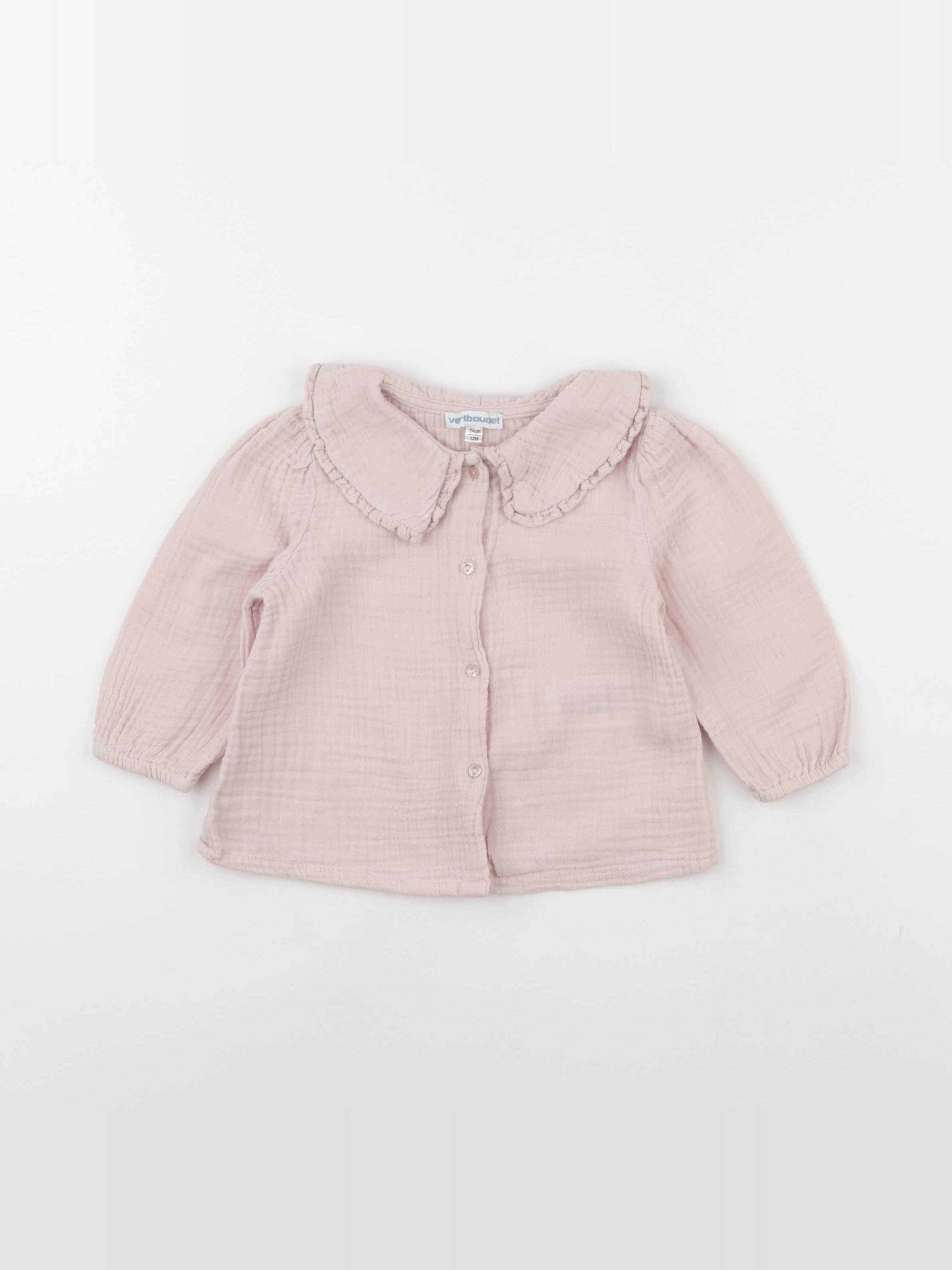 Vertbaudet - blouse rose - 12 mois