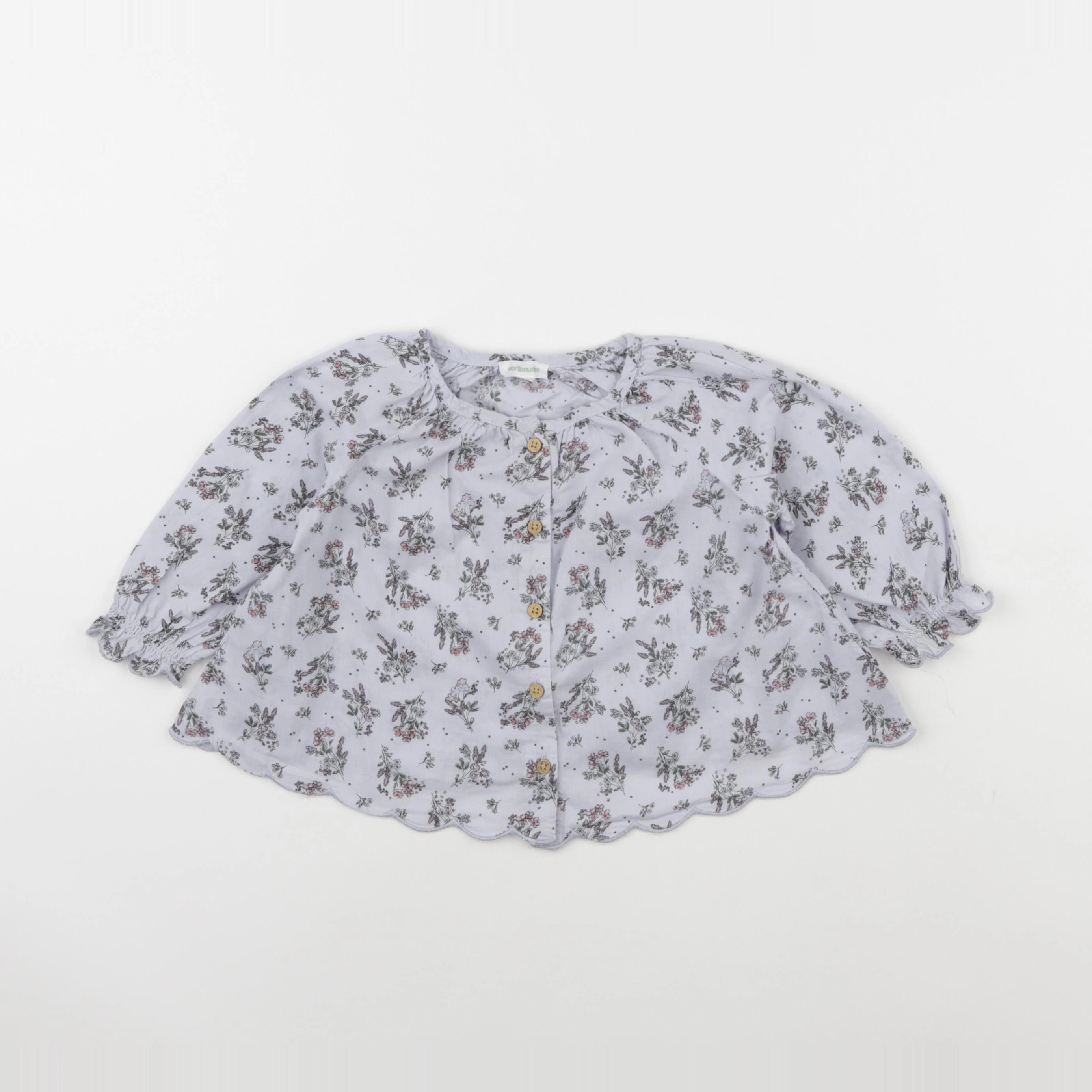 Vertbaudet - blouse bleu - 12 mois