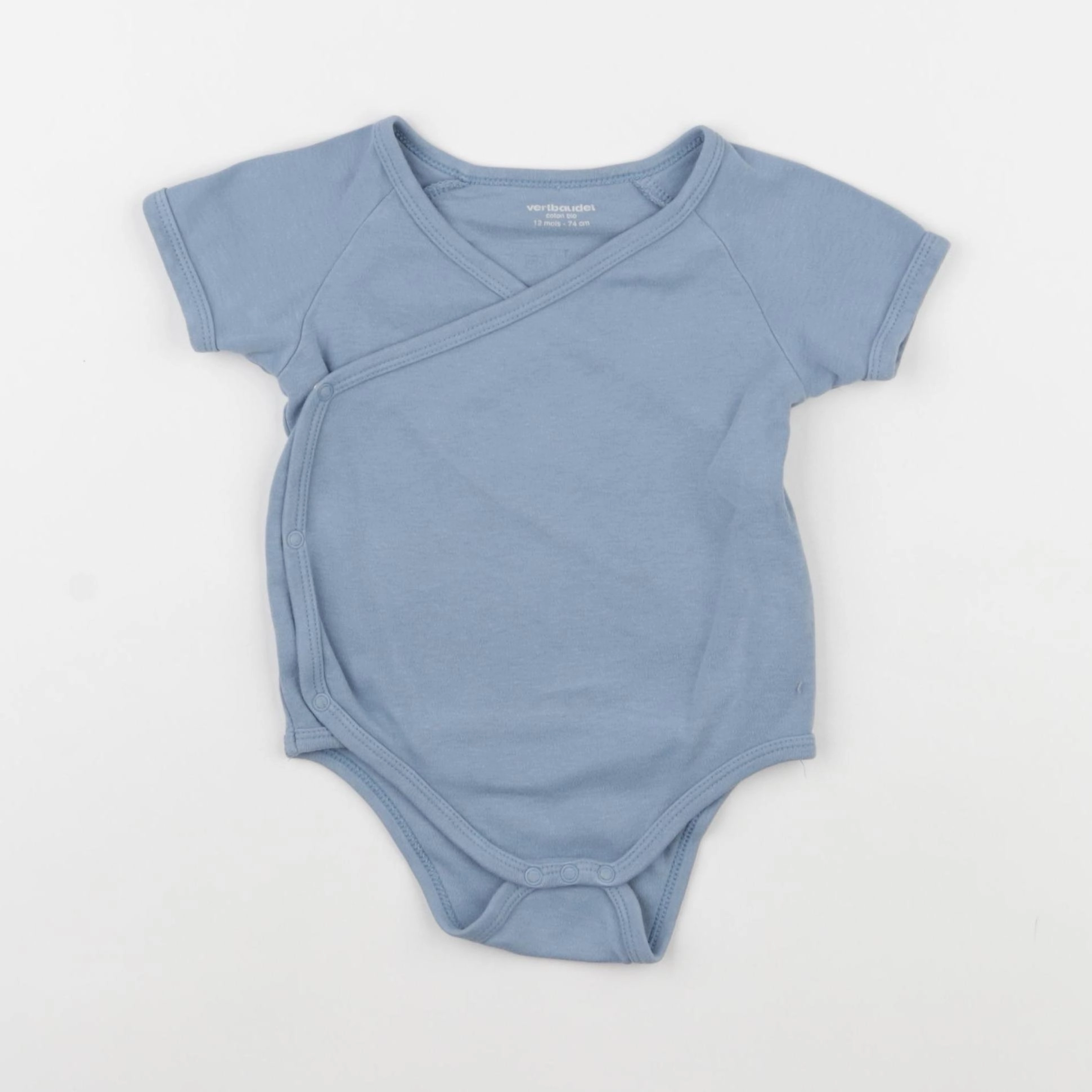 Vertbaudet - body bleu - 12 mois